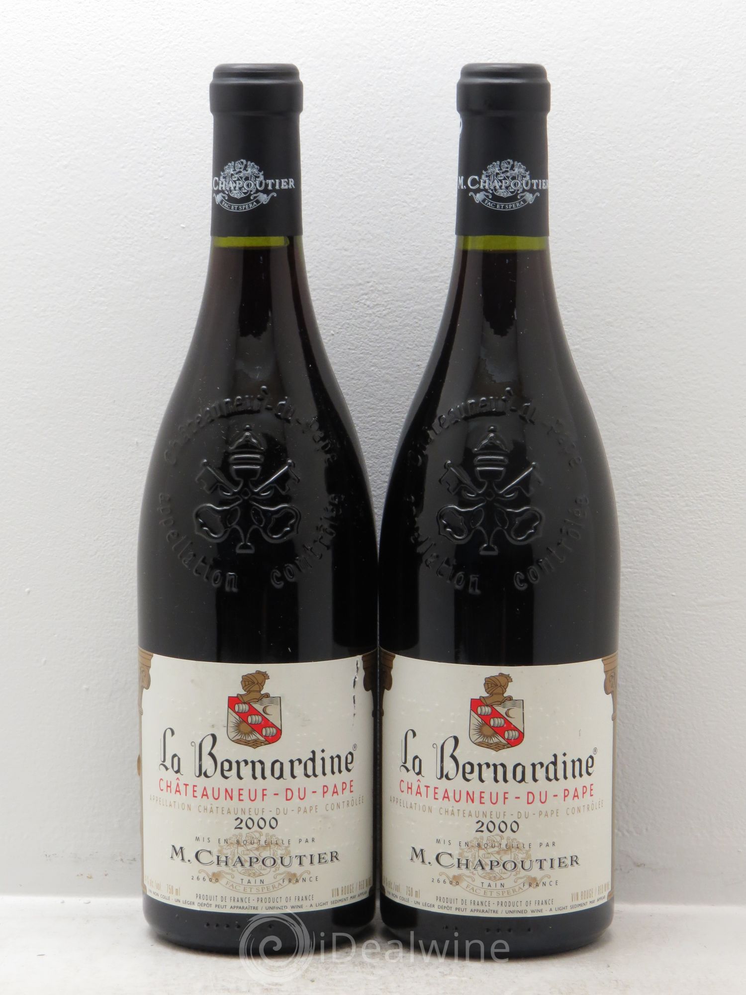 Châteauneuf-du-Pape La Bernardine Chapoutier 2000 - Lot de 2 bouteilles - 0