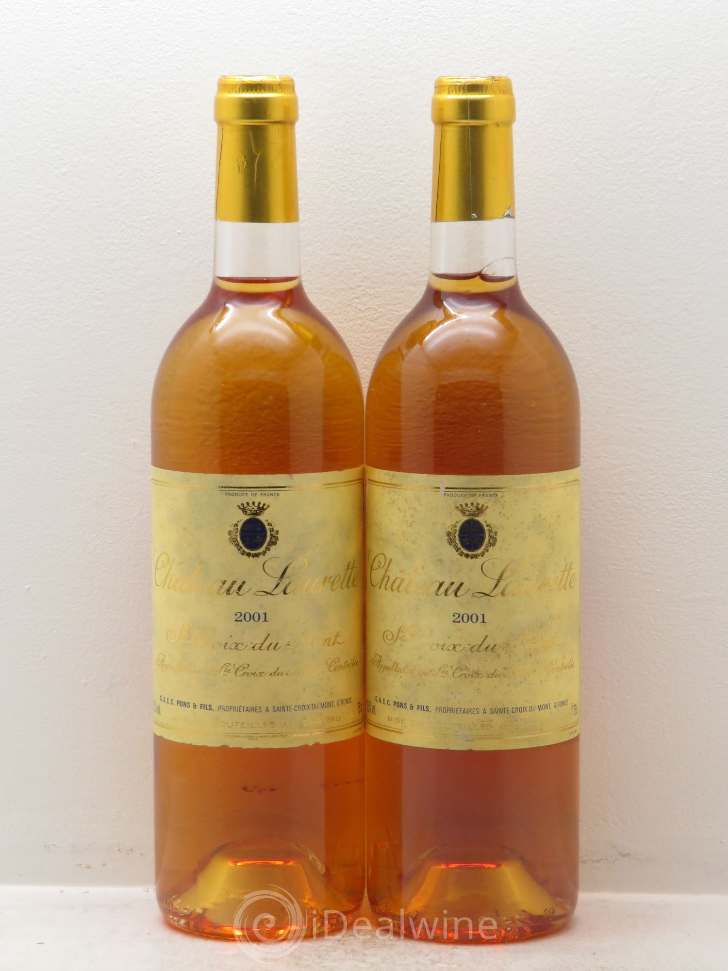 Sainte-Croix-du-Mont Château Laurette 2001 - Lotto di 2 bottiglie - 0