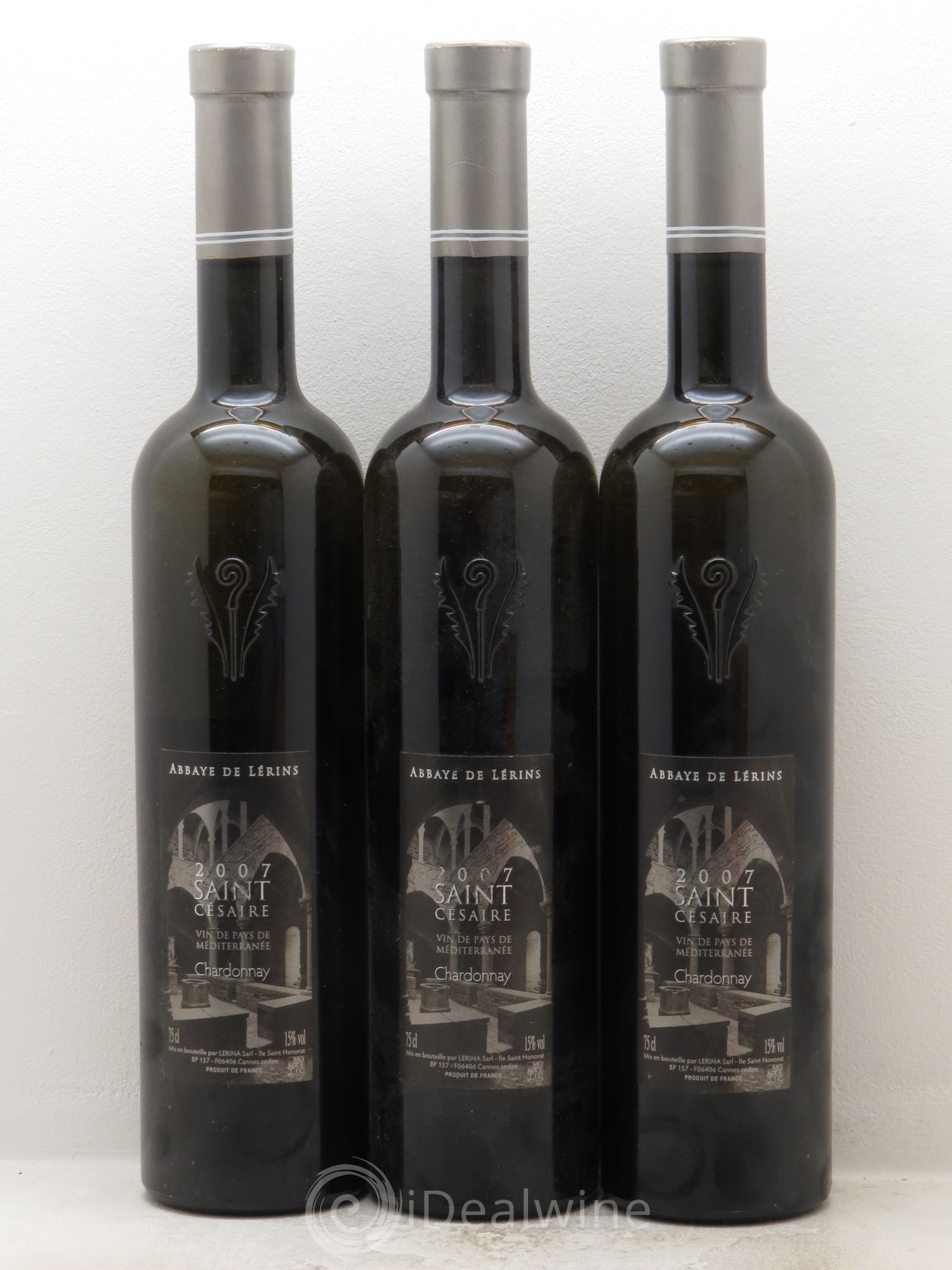 Méditerranée Abbaye de Lérins Lérina SARL Saint Cesaire Chardonnay 2007 - Posten von 3 Flaschen - 0