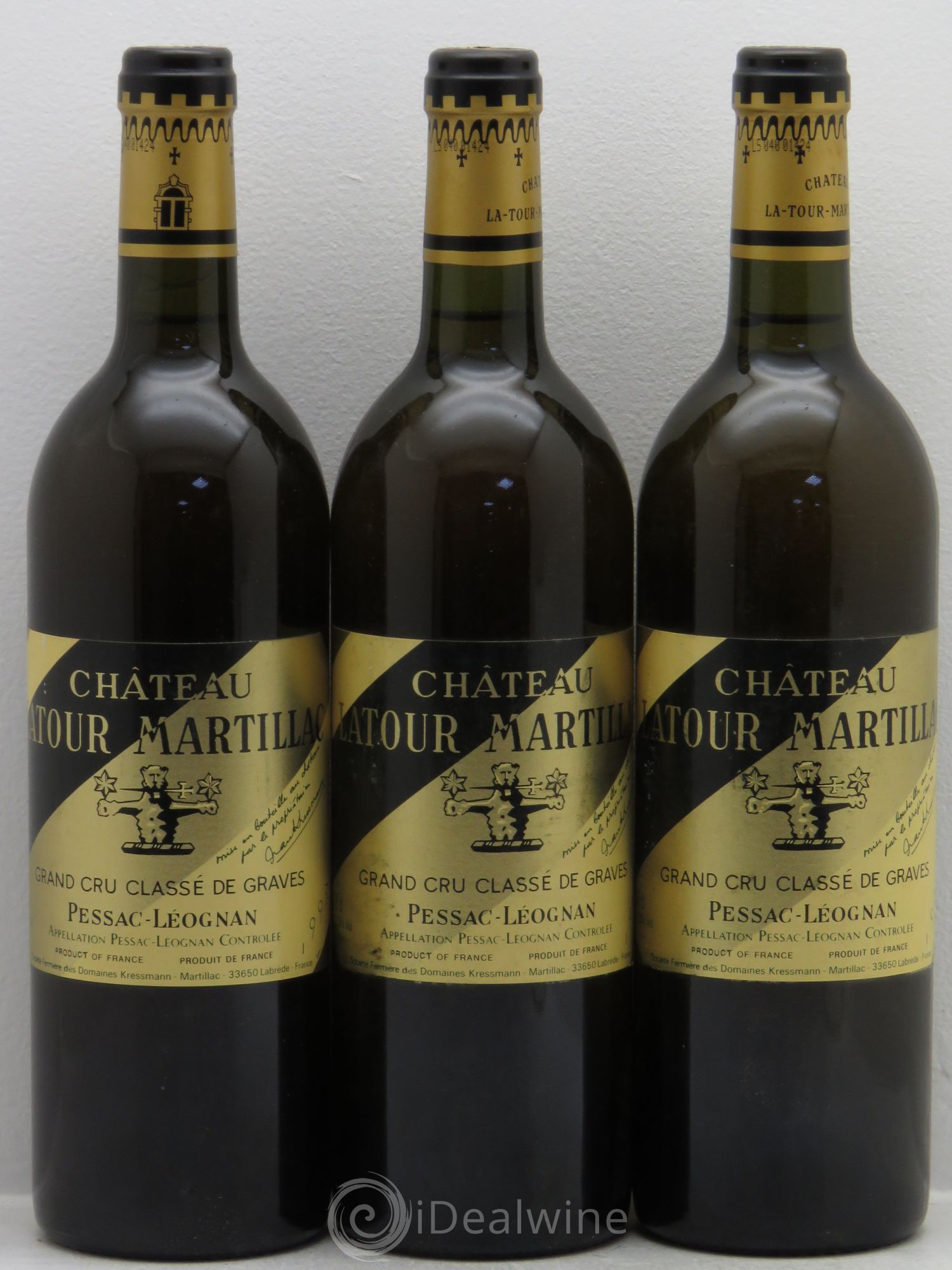 Château Latour-Martillac Cru Classé de Graves 1993 - Lot de 3 bouteilles - 0
