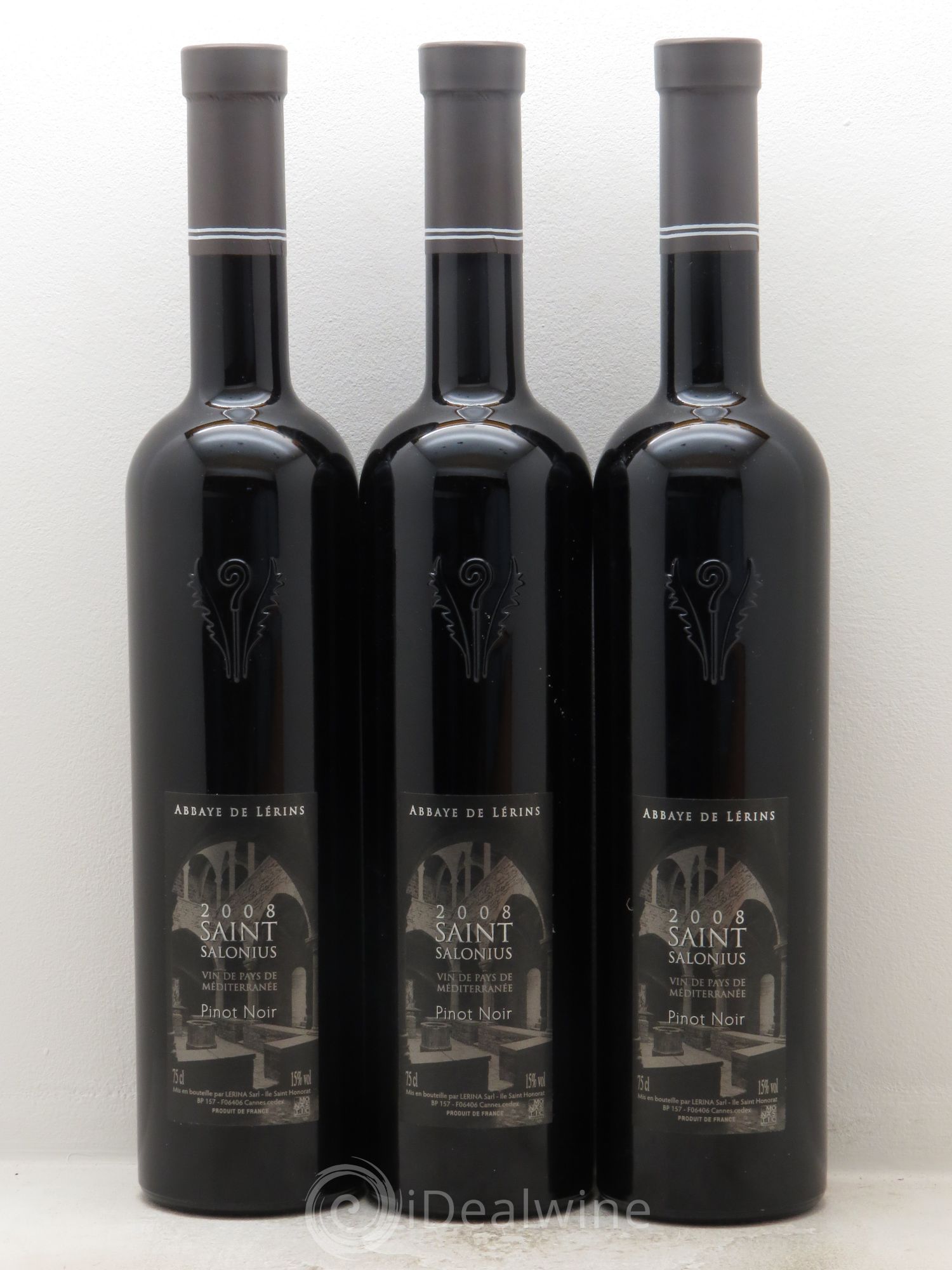 Méditerranée Abbaye de Lérins Lérina SARL Saint Salonius Pinot Noir 2008 - Lotto di 3 bottiglie - 0