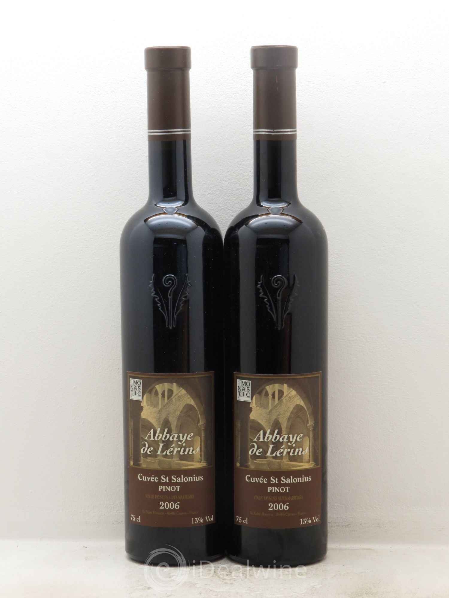 Méditerranée Abbaye de Lérins Lérina SARL Saint Salonius Pinot Noir 2006 - Lotto di 2 bottiglie - 0