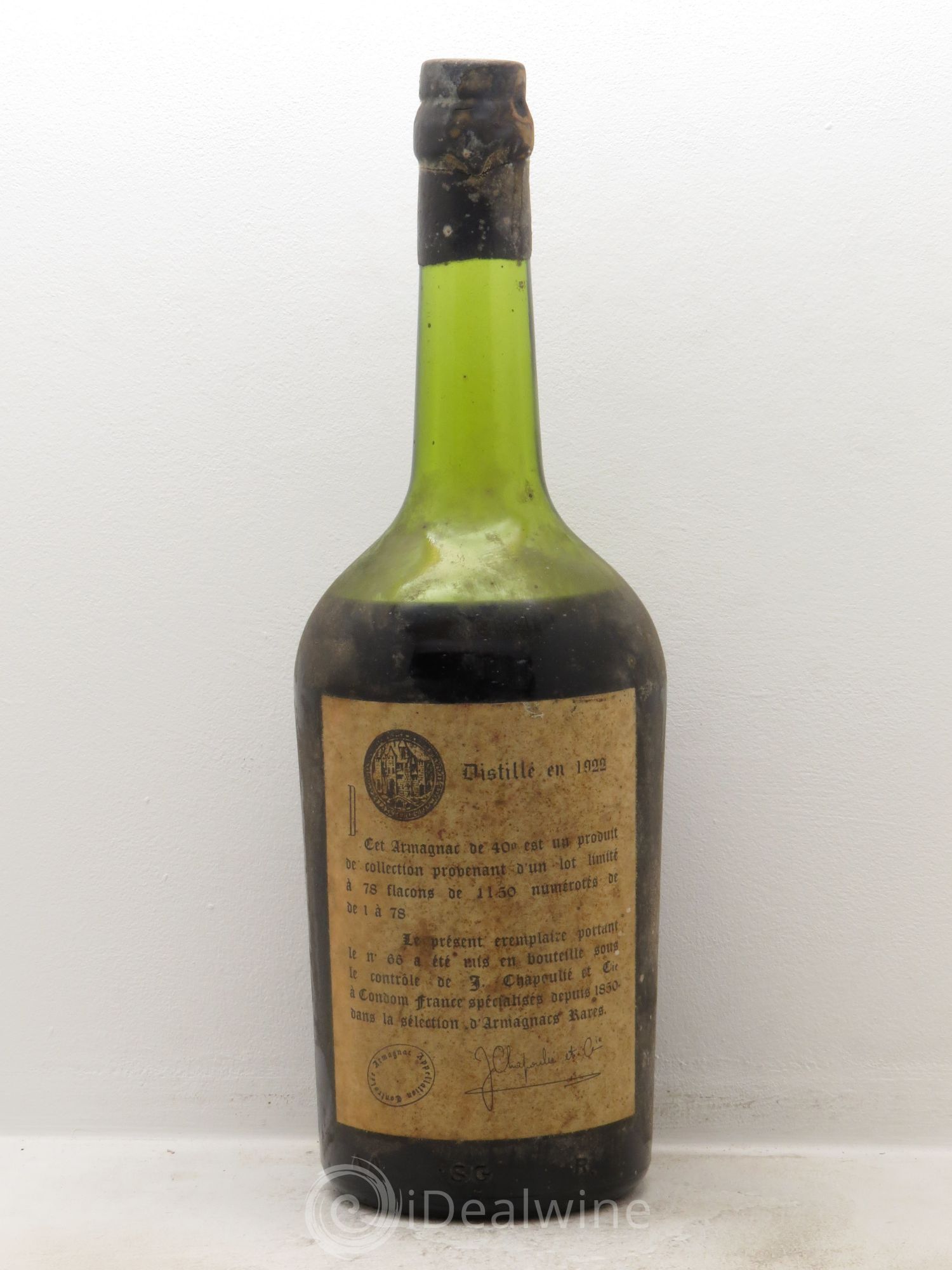 Armagnac Chapoulier (sans prix de réserve) 1922 - Posten von 1 Magnum - 0