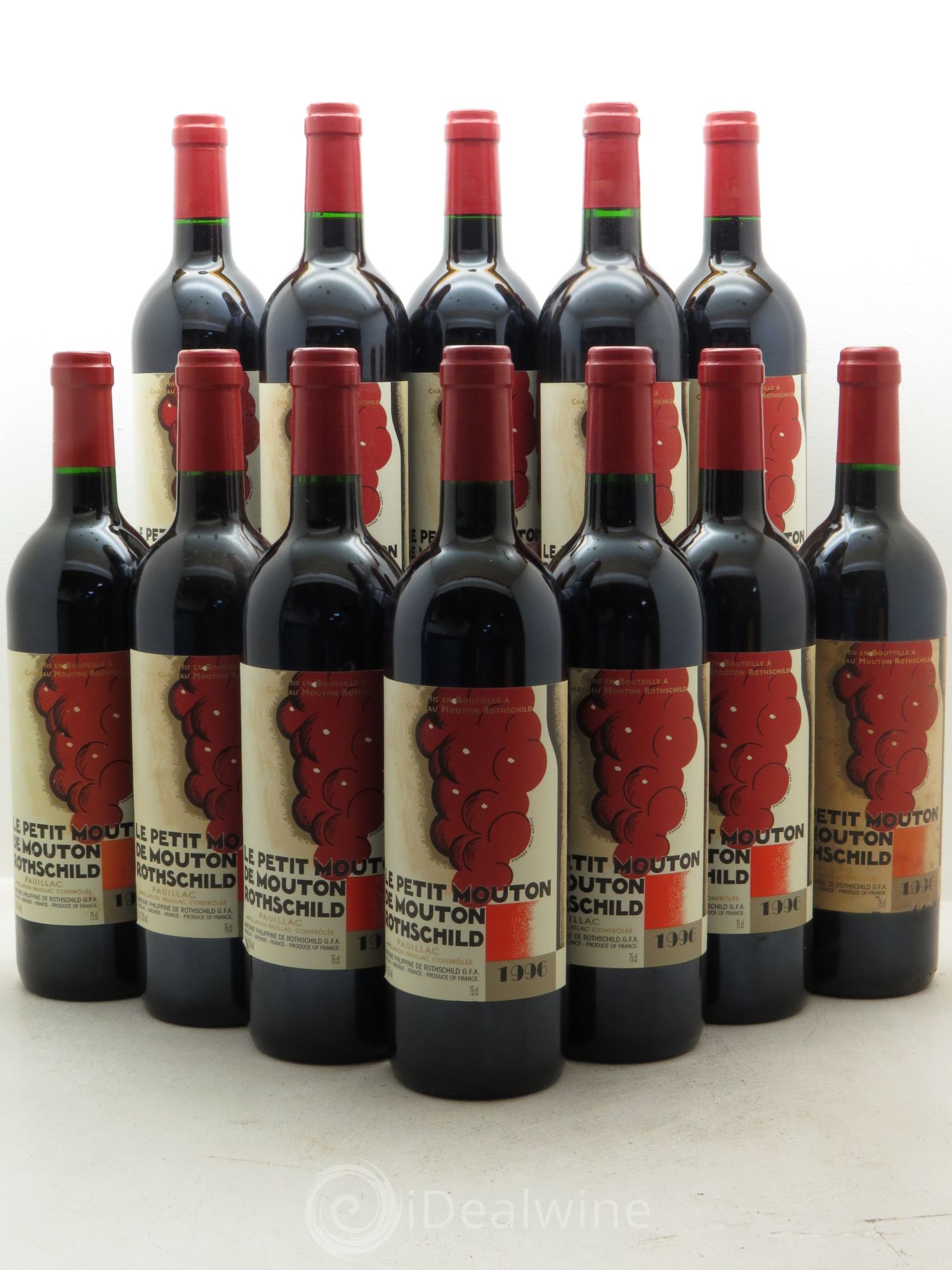 Petit Mouton Second Vin 1996 - Lot de 12 bouteilles - 0