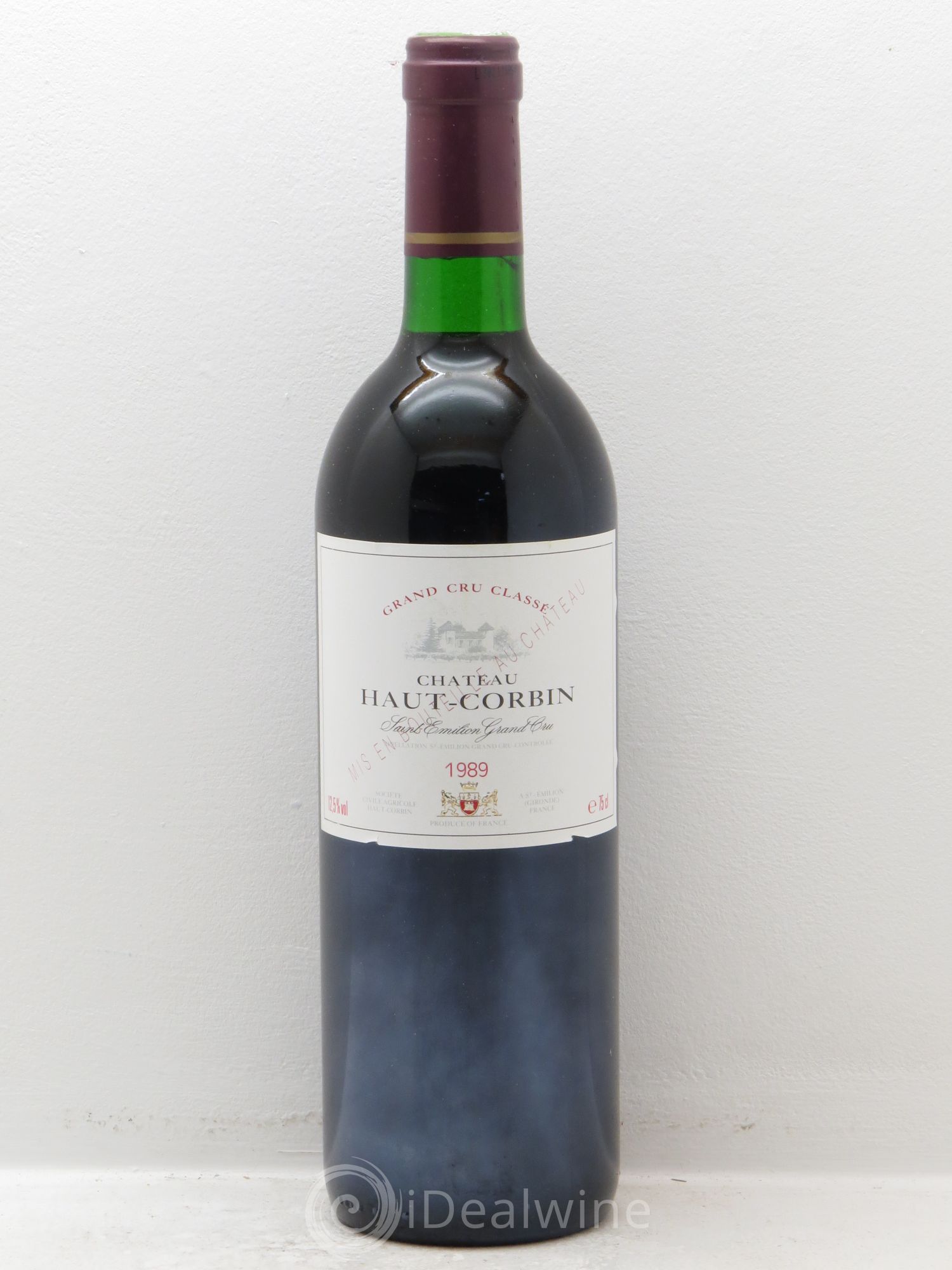 Château Haut Corbin Grand Cru 1989 - Lot de 6 bouteilles - 0