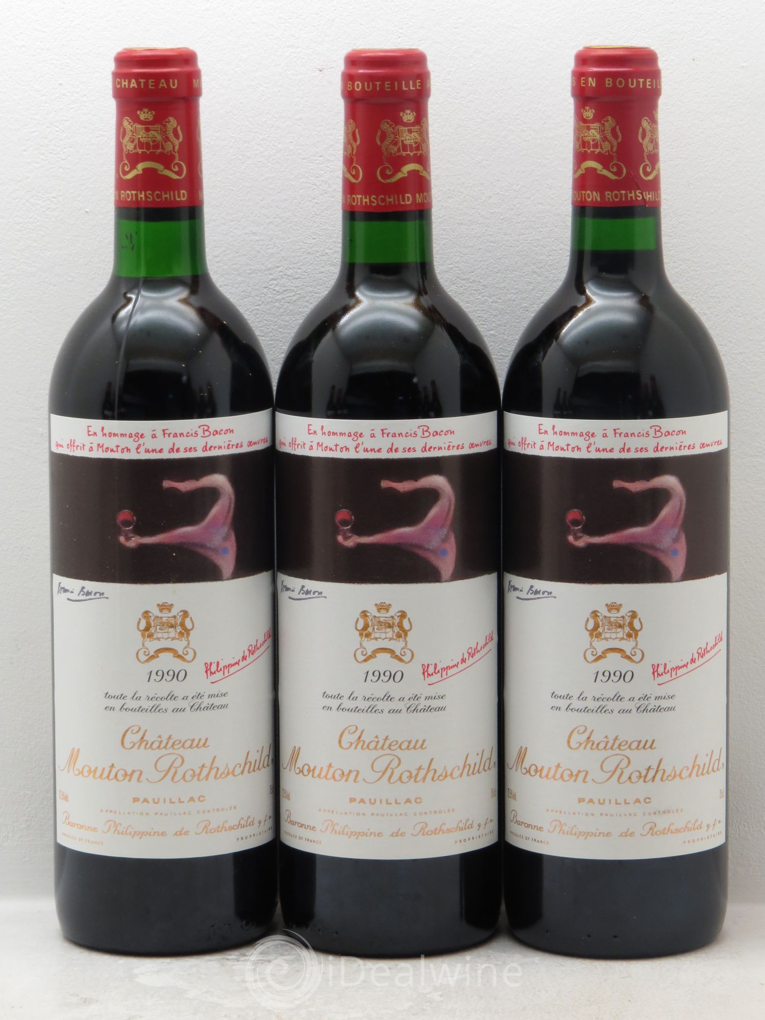 Château Mouton Rothschild 1er Grand Cru Classé 1990 - Lot de 12 bouteilles - 1