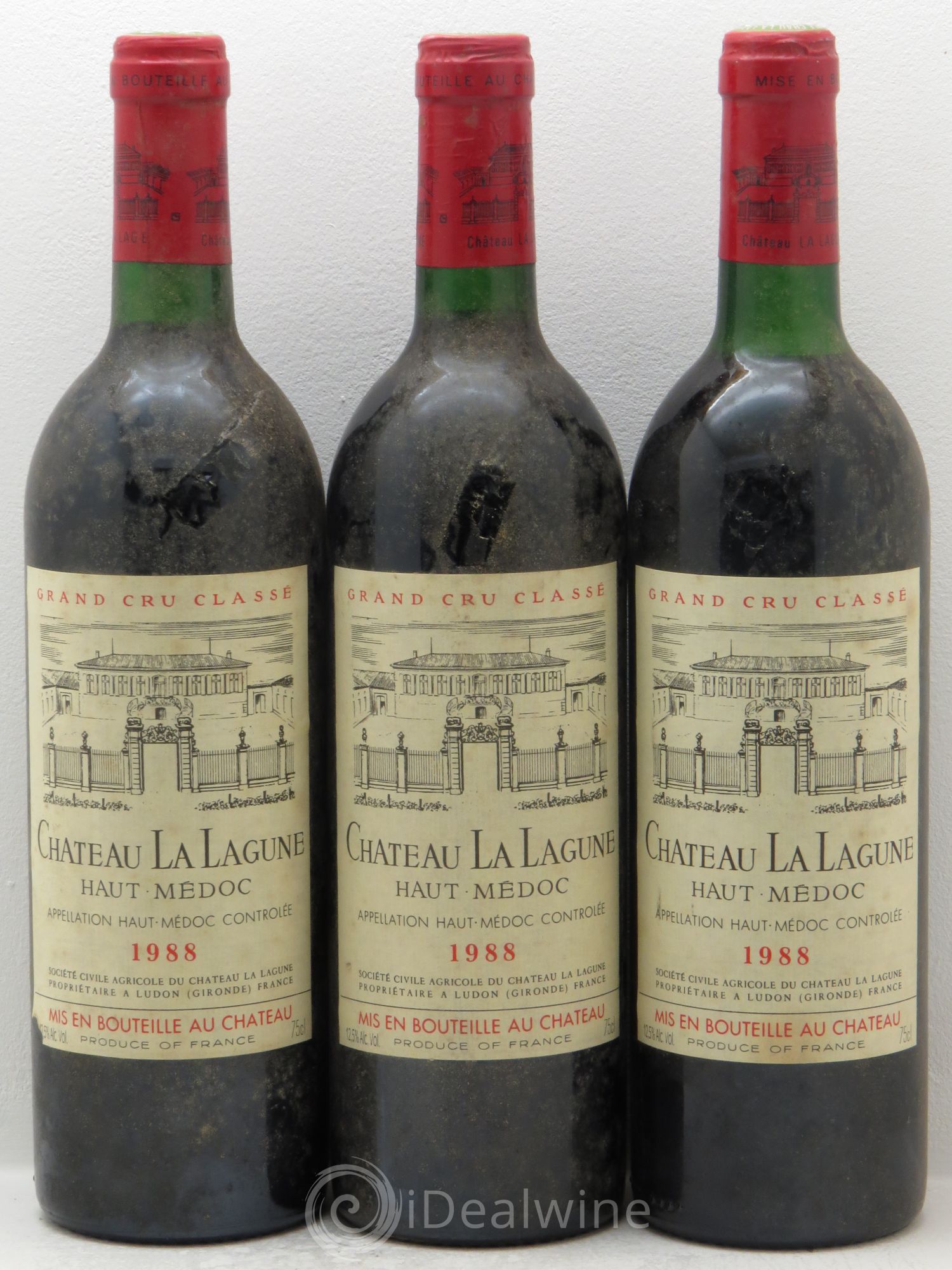 Château la Lagune 3ème Grand Cru Classé 1988 - Lot de 3 bouteilles - 0