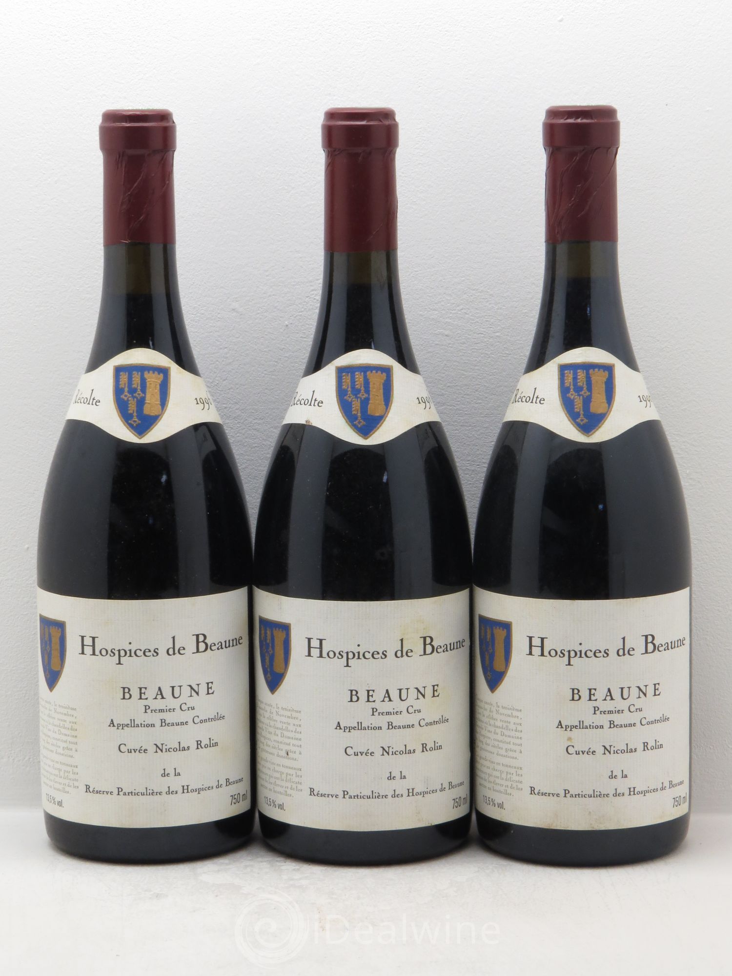 Beaune 1er Cru Nicolas Rolin 1996 - Lot of 3 bottles - 0