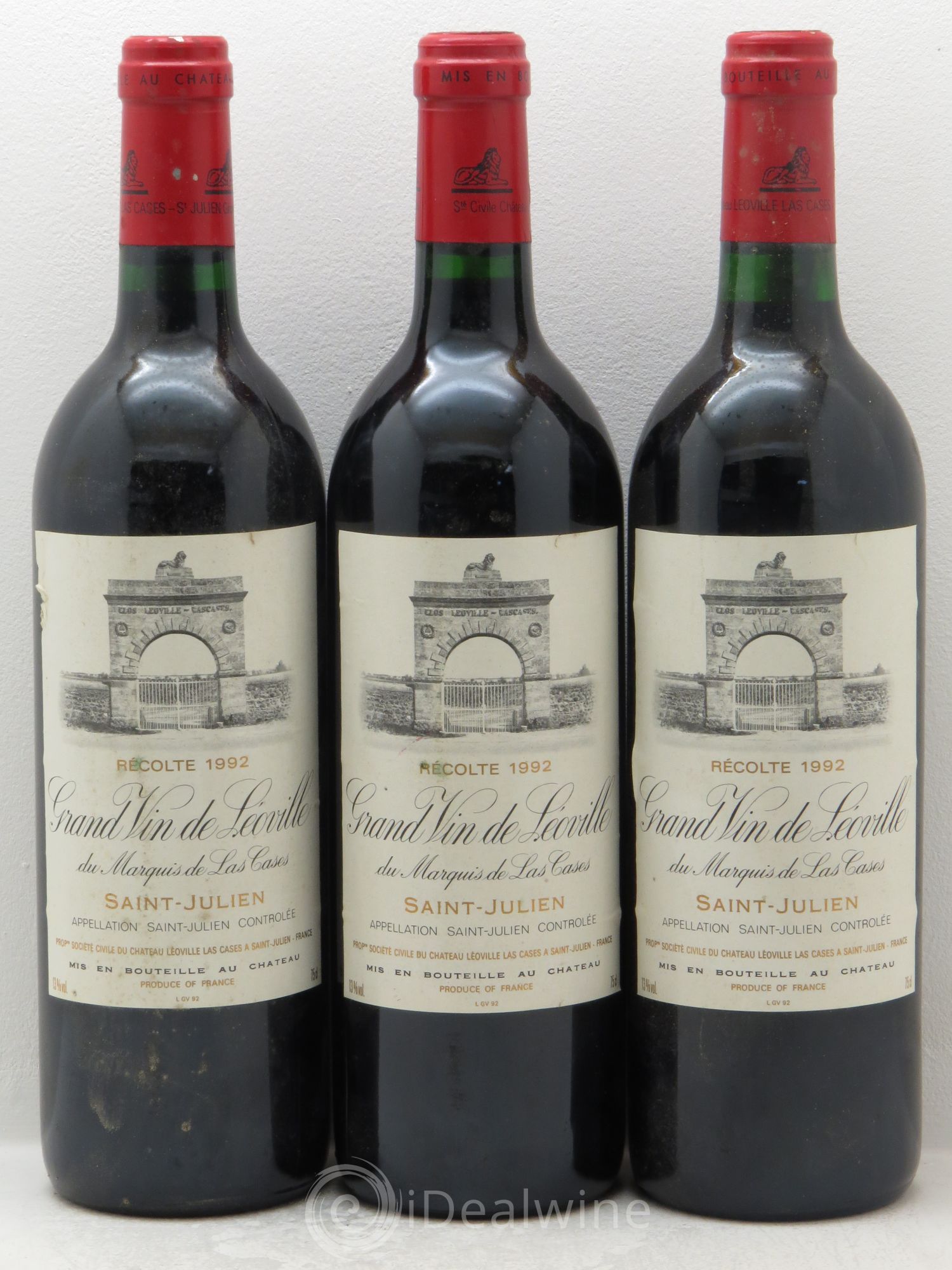 Château Léoville Las Cases 2ème Grand Cru Classé 1992 - Lot de 3 bouteilles - 0