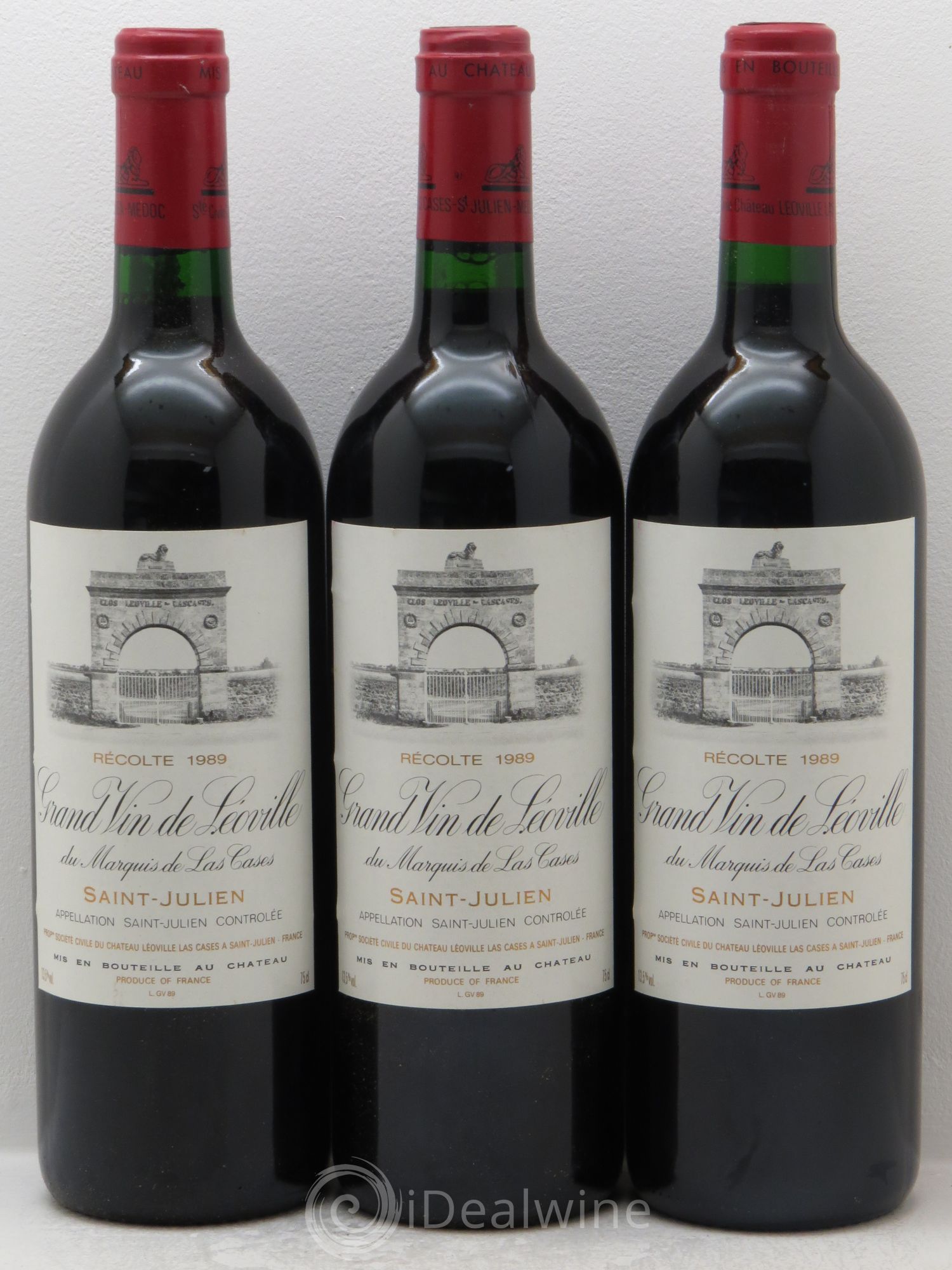 Château Léoville Las Cases 2ème Grand Cru Classé 1989 - Lot de 3 bouteilles - 0