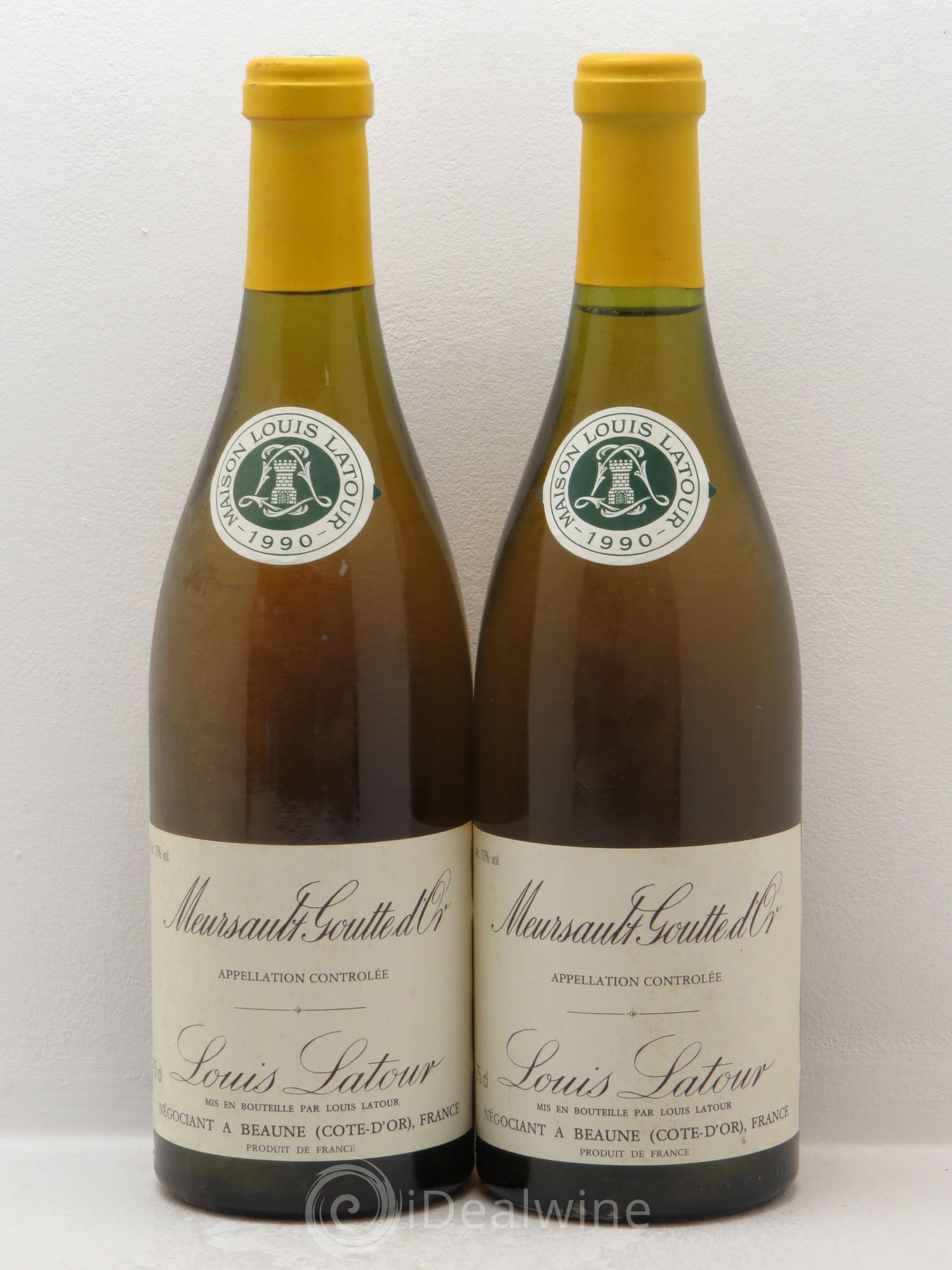 Meursault 1er Cru Goutte d'or Louis Latour 1990 - Lot de 2 bouteilles - 0
