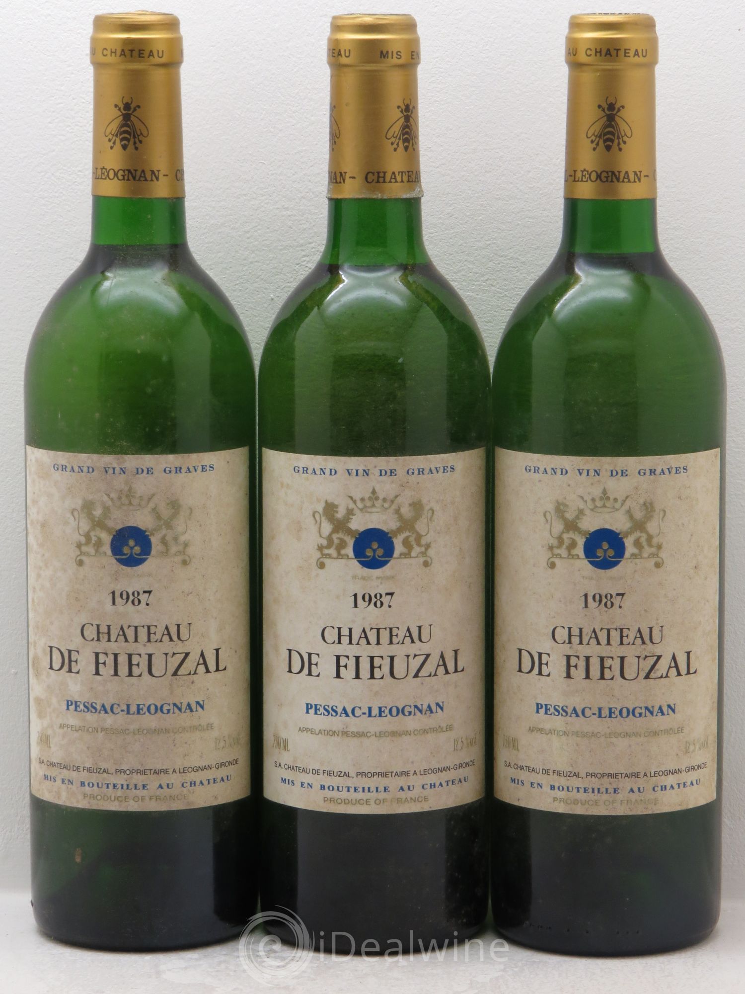 Château de Fieuzal 1987 - Lot de 3 bouteilles - 0