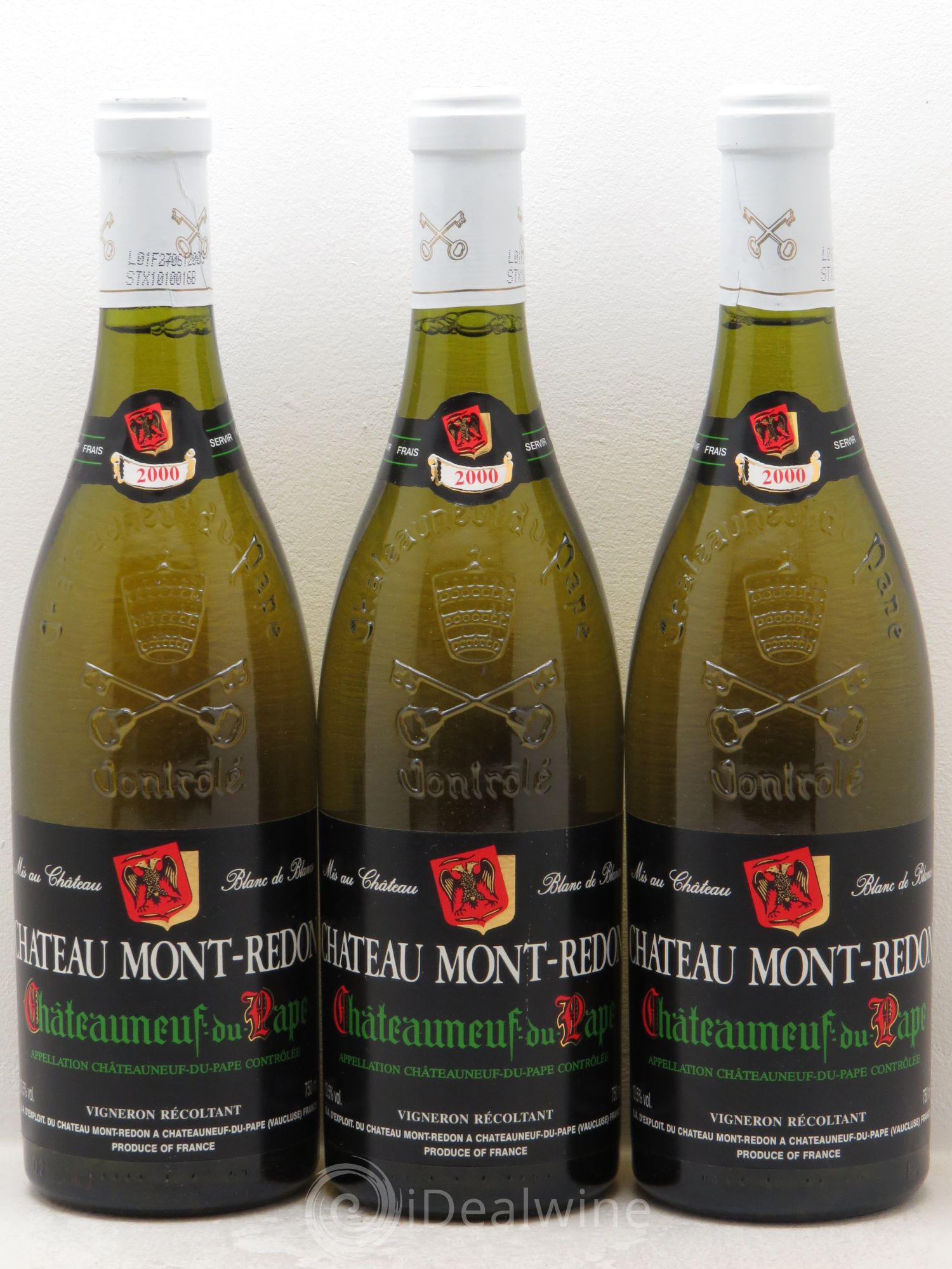 Châteauneuf-du-Pape Château Mont-Redon Famille Abeille-Fabre 2000 - Lot de 3 bouteilles - 0
