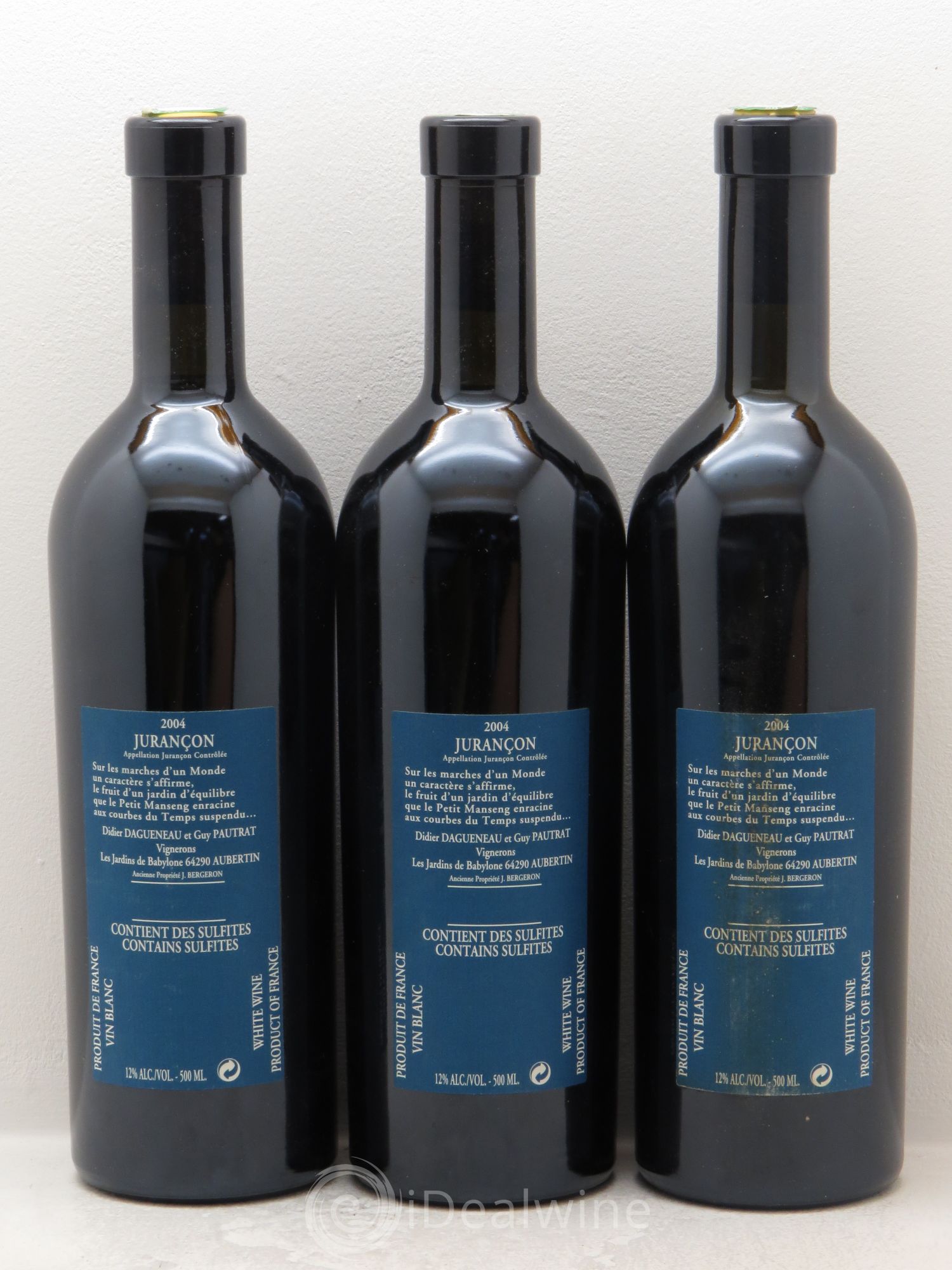 Vin de France (anciennement Jurançon) Jardins de Babylone Didier Dagueneau (50cl) 2004 - Lotto di 3 bottiglie - 1