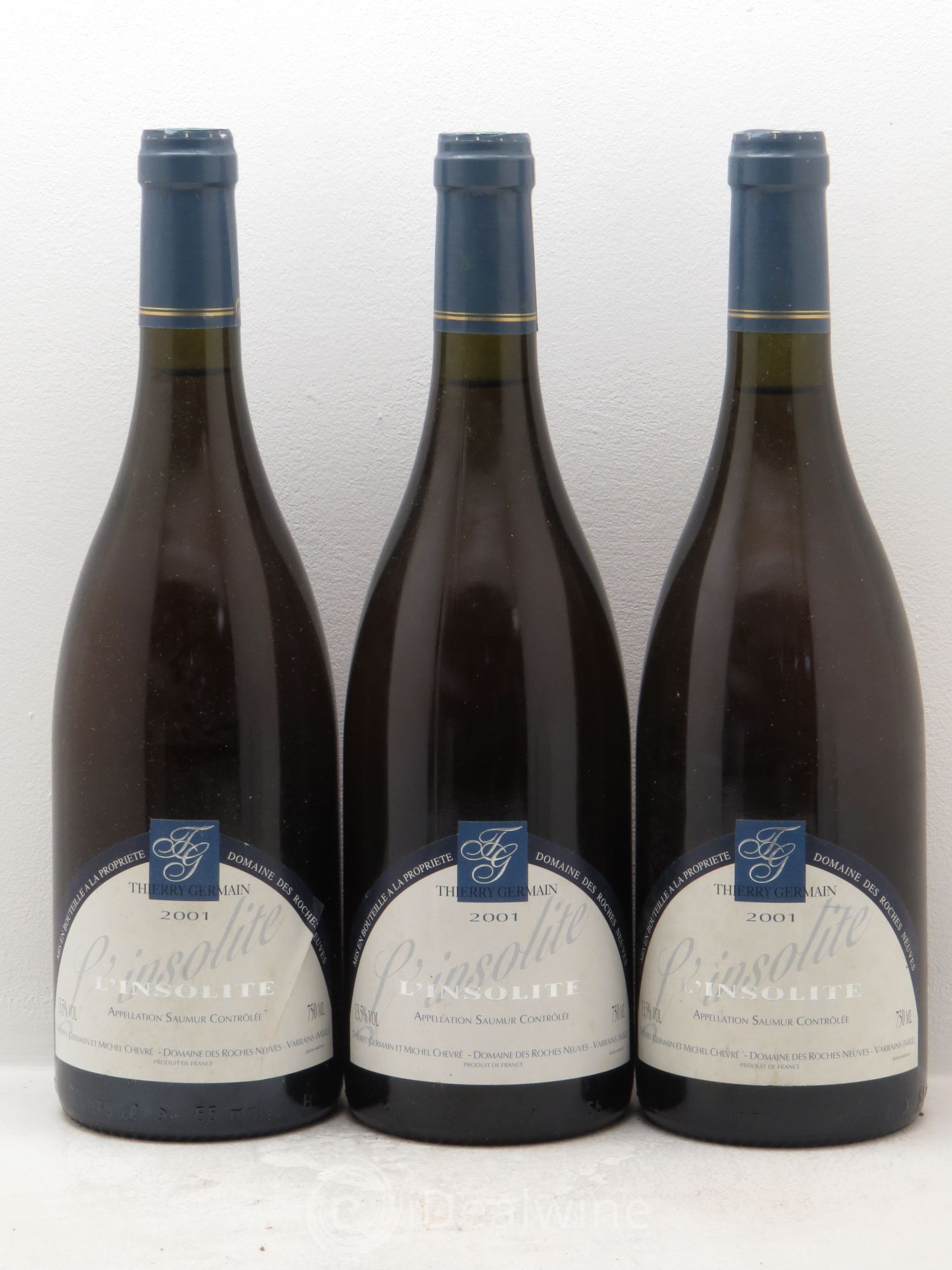 Saumur Insolite Domaine des Roches Neuves - Thierry Germain 2001 - Posten von 3 Flaschen - 0
