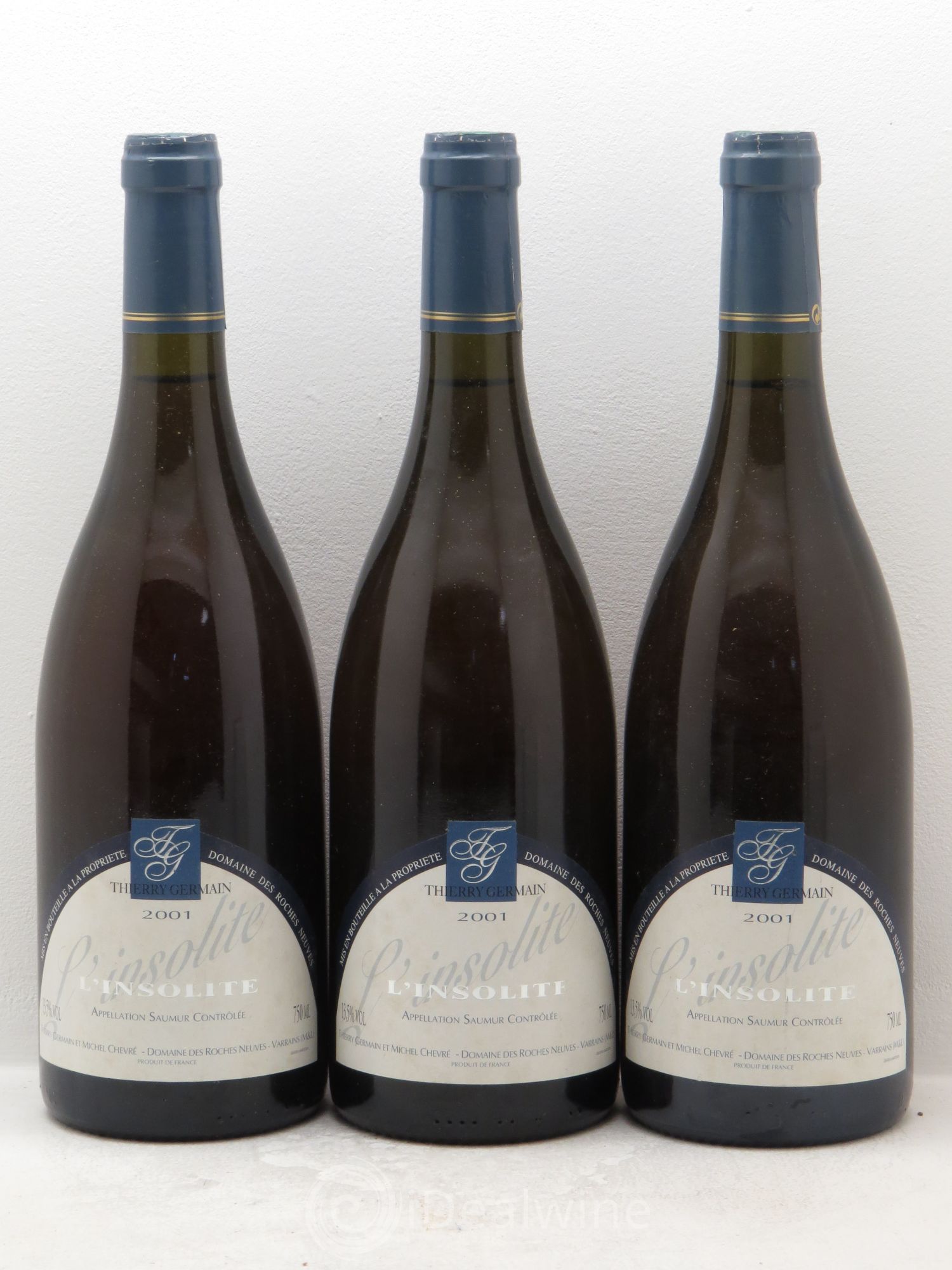 Saumur Insolite Domaine des Roches Neuves - Thierry Germain 2001 - Lot de 3 bouteilles - 0