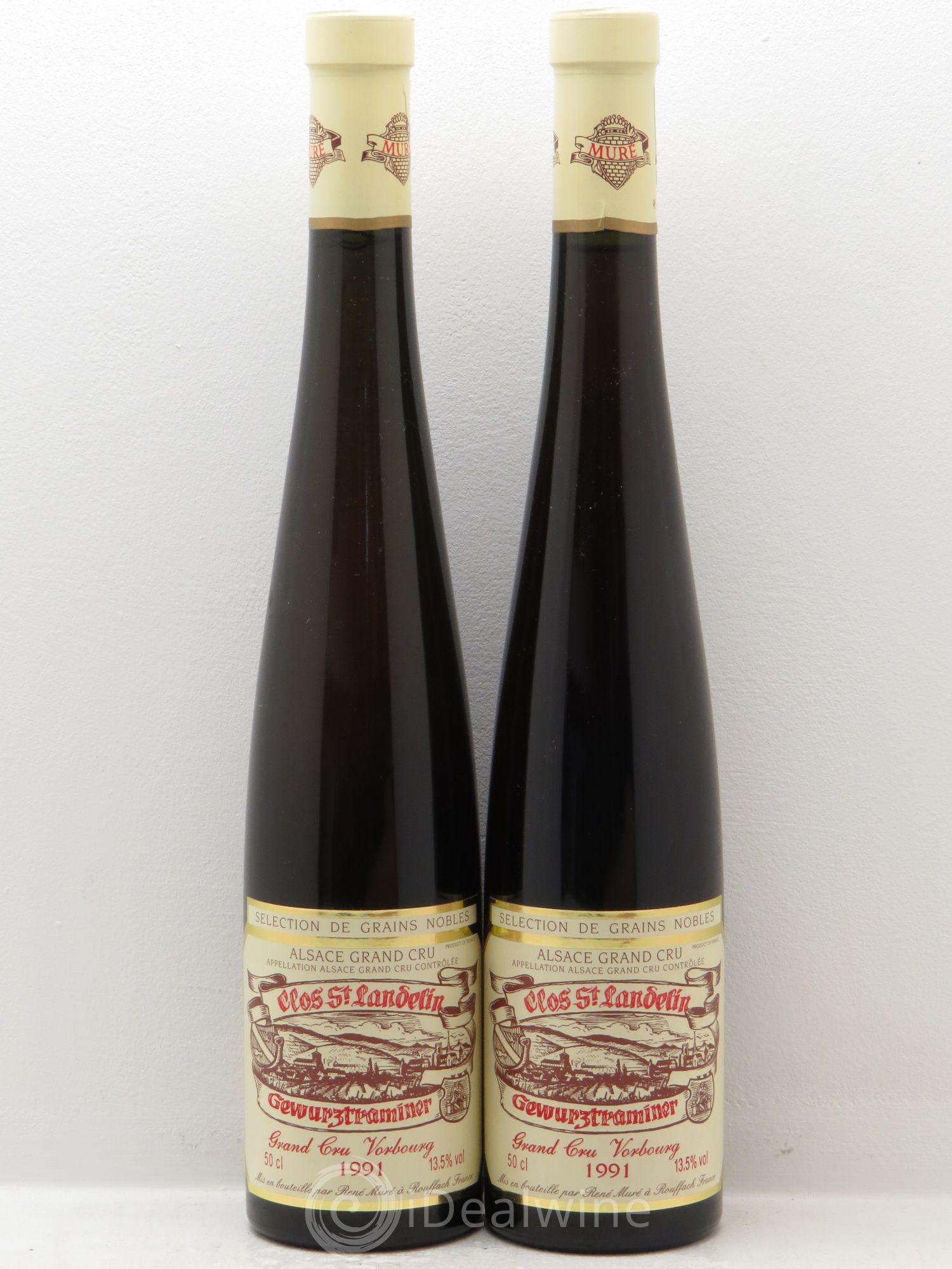 Gewurztraminer Sélection de Grains Nobles Saint Landelin René Muré Vorbourg (50cl) 1991 - Lotto di 2 bottiglie - 0