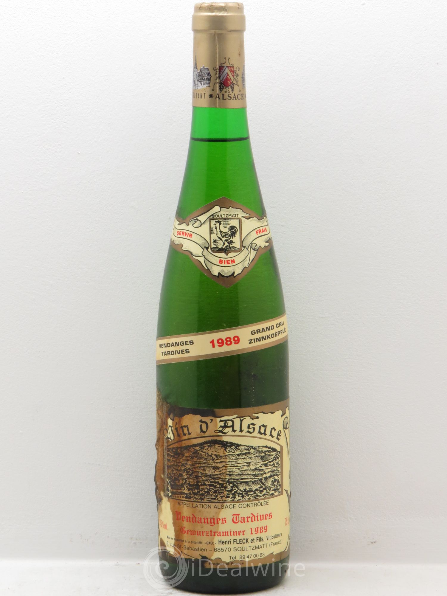Gewurztraminer Vendanges Tardives Zinnkoepflé Henri Fleck 1989 - Lotto di 1 bottiglia - 0