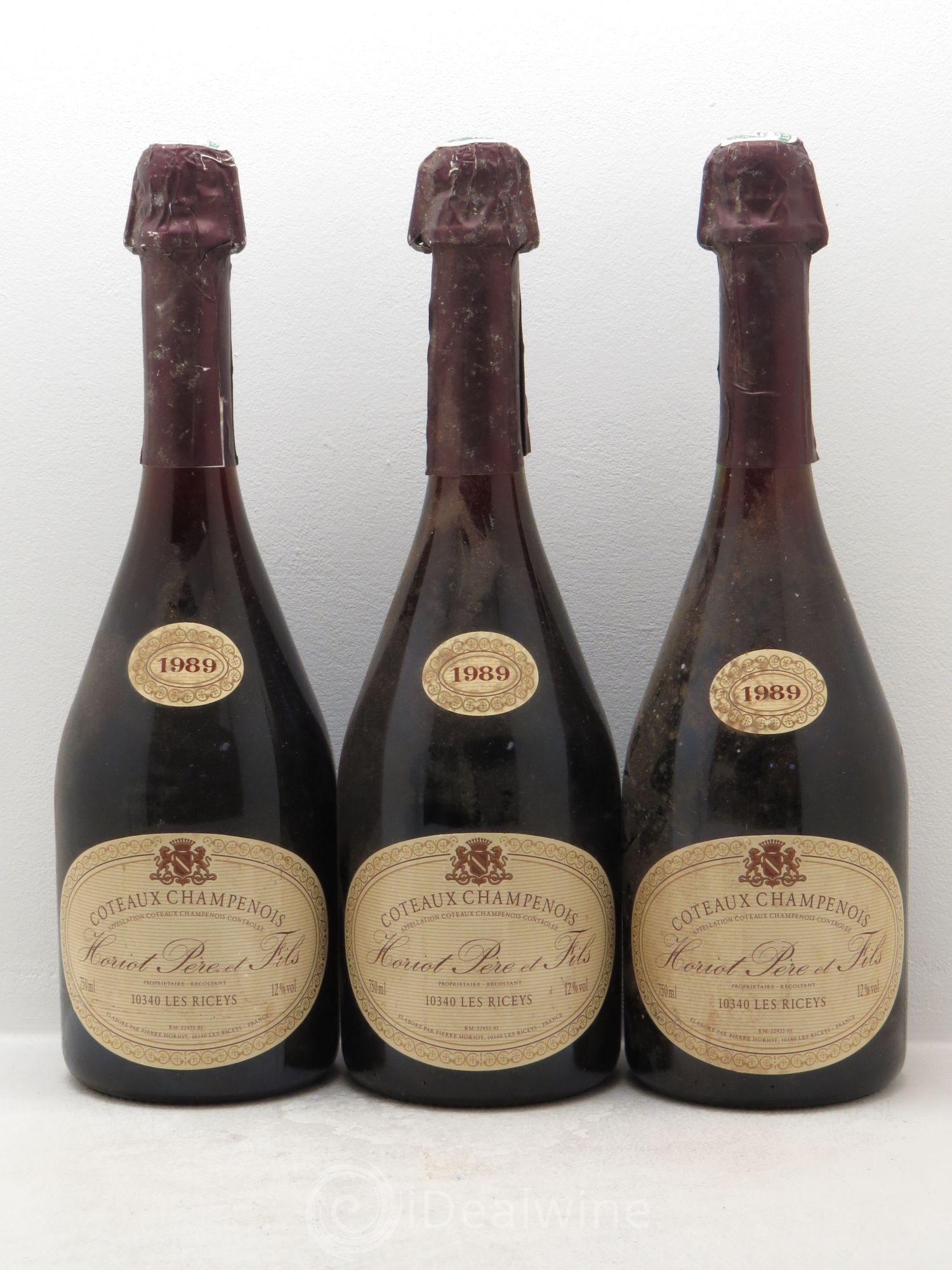 Divers Coteaux Champenois Horiot 1989 - Posten von 3 Flaschen - 0