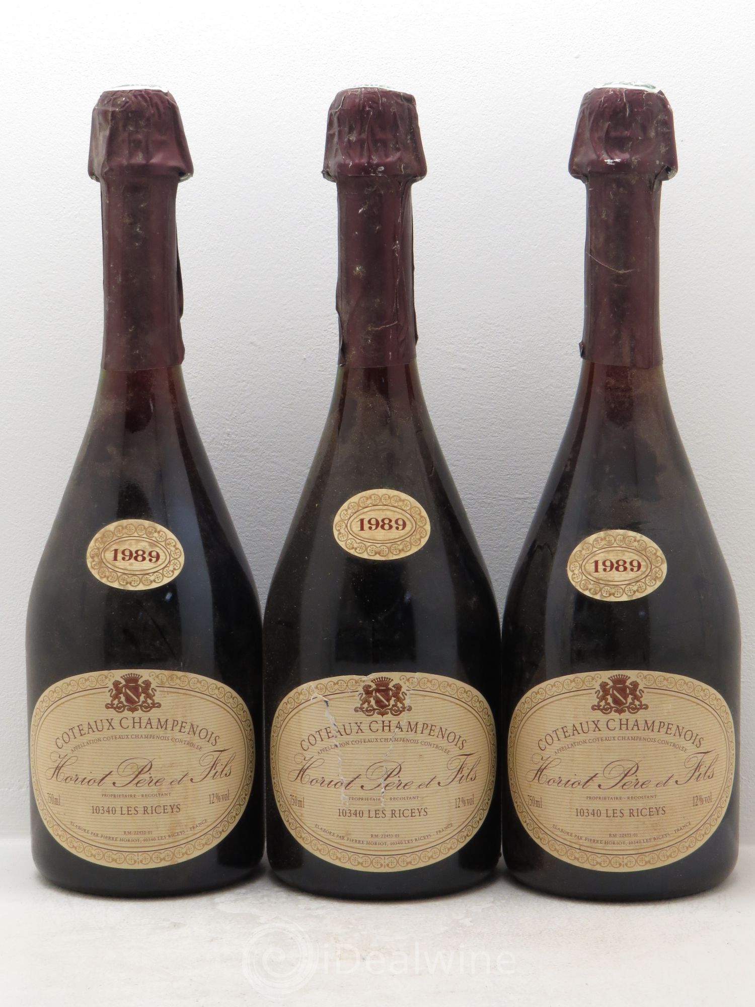 Divers Coteaux Champenois Horiot 1989 - Posten von 3 Flaschen - 0