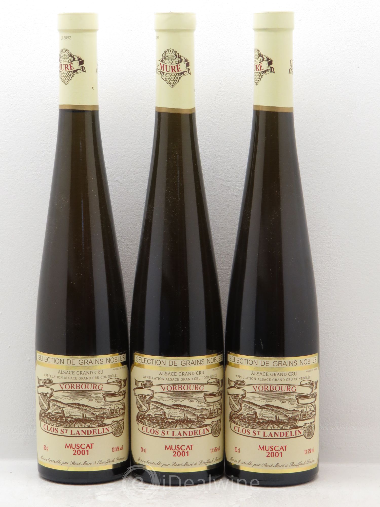 Muscat Vorbourg Sélection de Grains nobles Clos Saint Landelin R.Muré 2001 - Posten von 3 Flaschen - 0
