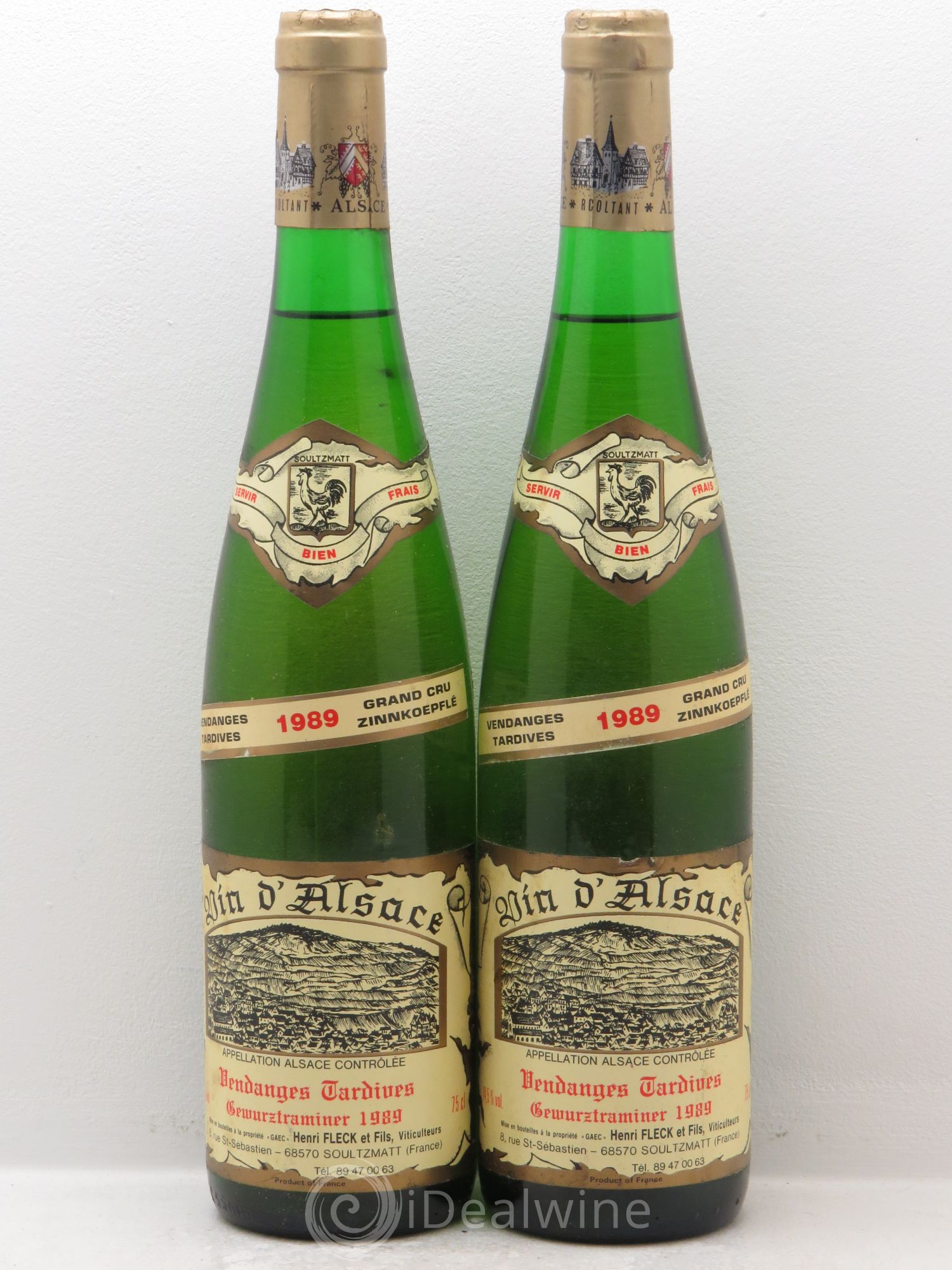 Gewurztraminer Vendanges Tardives Henri Fleck 1989 - Lotto di 2 bottiglie - 0