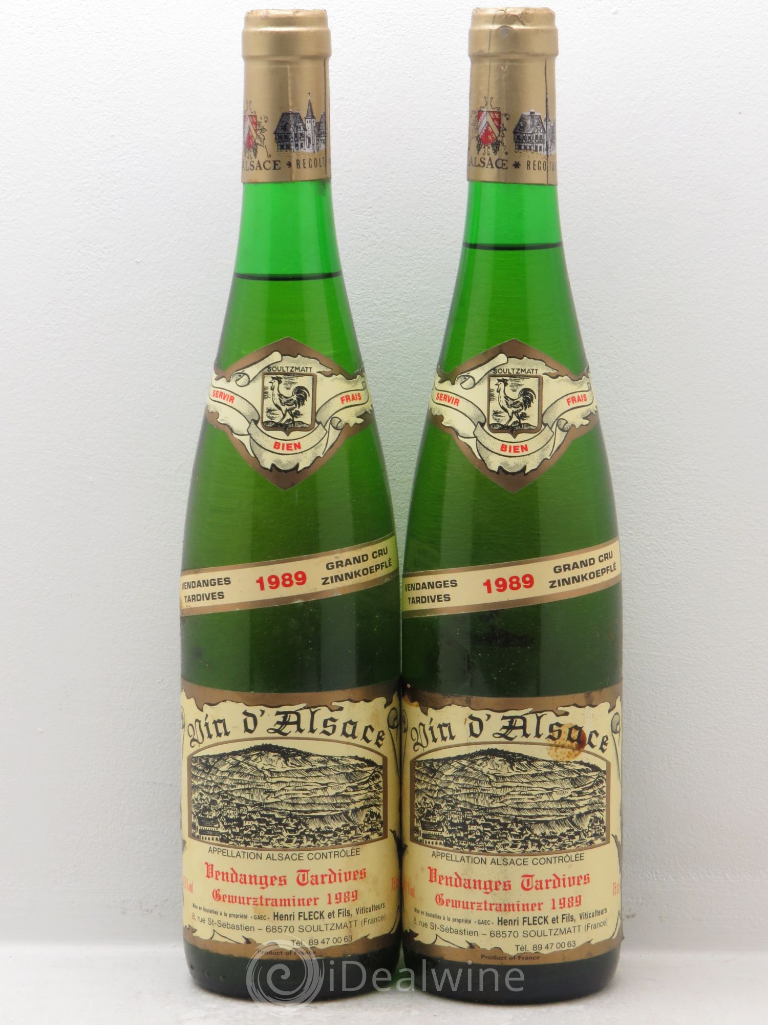 Gewurztraminer Vendanges Tardives Henri Fleck 1989 - Lotto di 2 bottiglie - 0