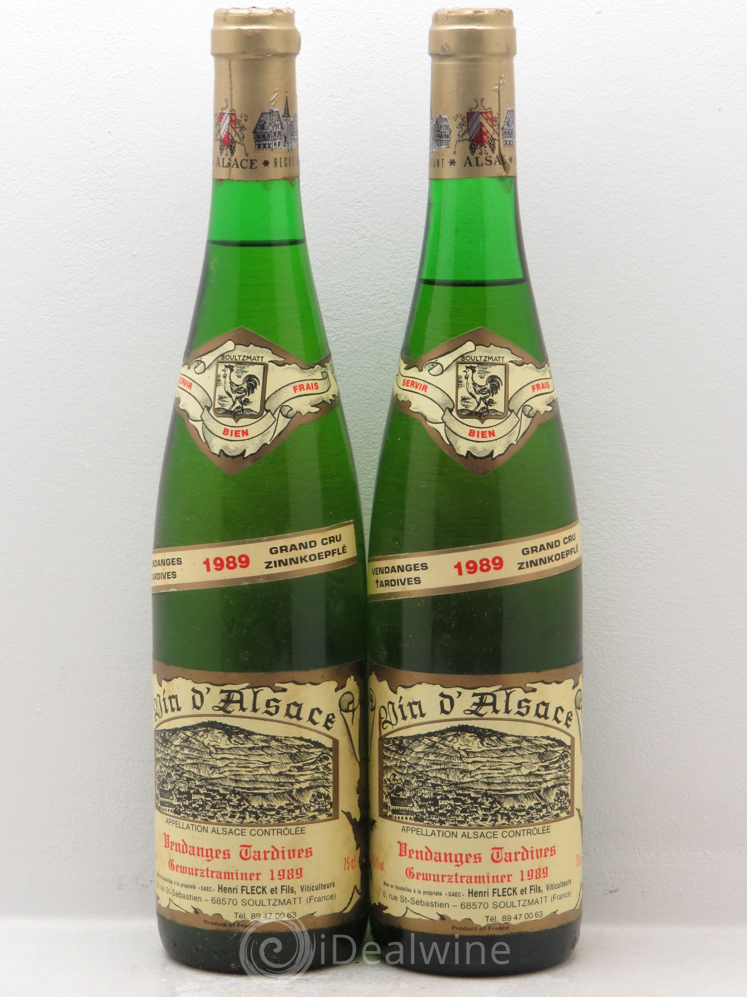 Gewurztraminer Vendanges Tardives Henri Fleck 1989 - Lotto di 2 bottiglie - 0