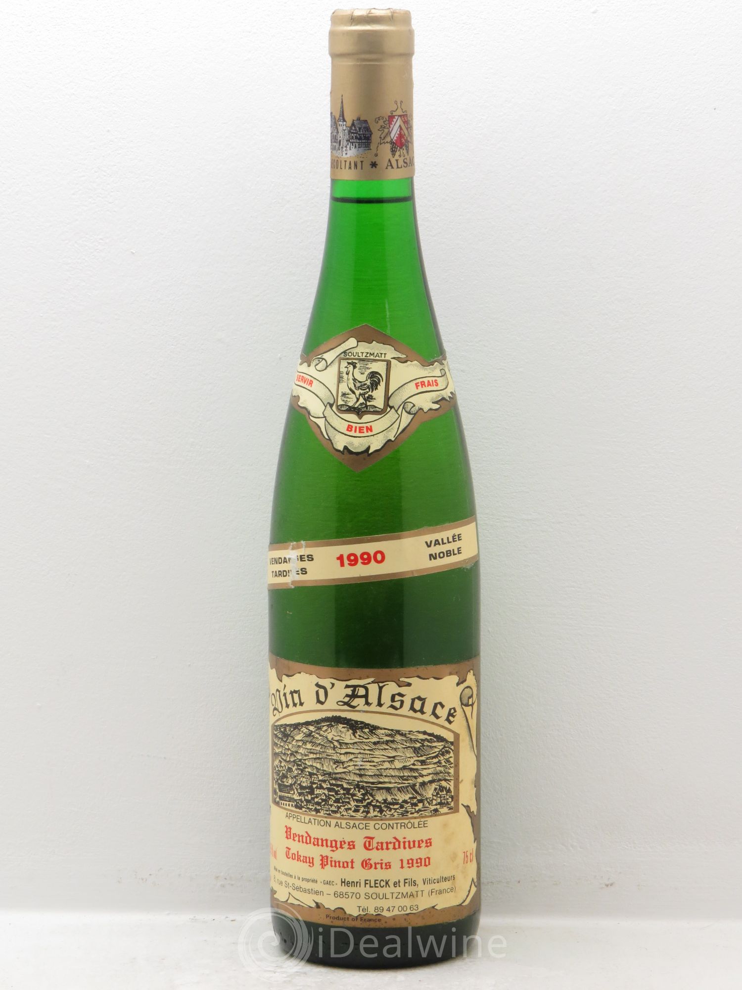 Pinot Gris (Tokay) Vendanges Tardives Henri Fleck 1990 - Lotto di 6 bottiglie - 0