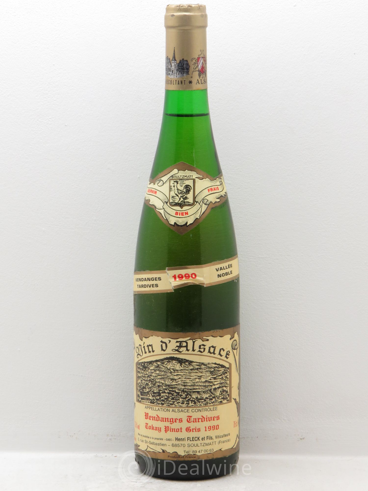 Pinot Gris (Tokay) Vendanges Tardives Henri Fleck 1990 - Lotto di 6 bottiglie - 0