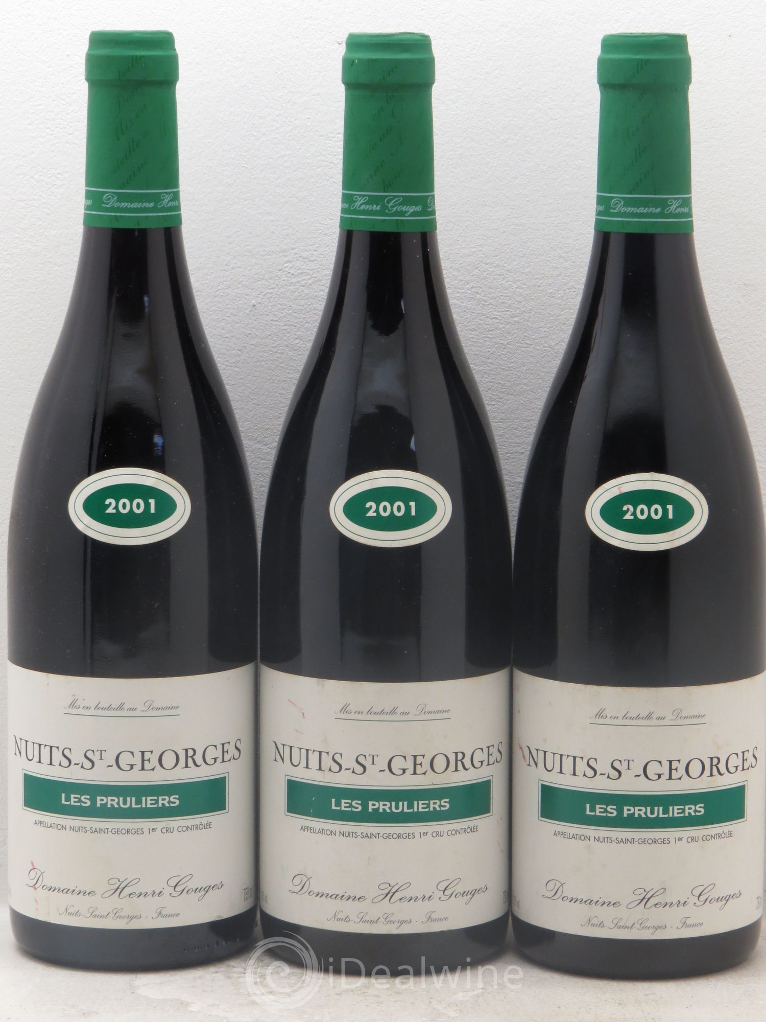 Nuits-Saint-Georges 1er Cru Les Pruliers Henri Gouges 2001 - Lot de 3 bouteilles - 0