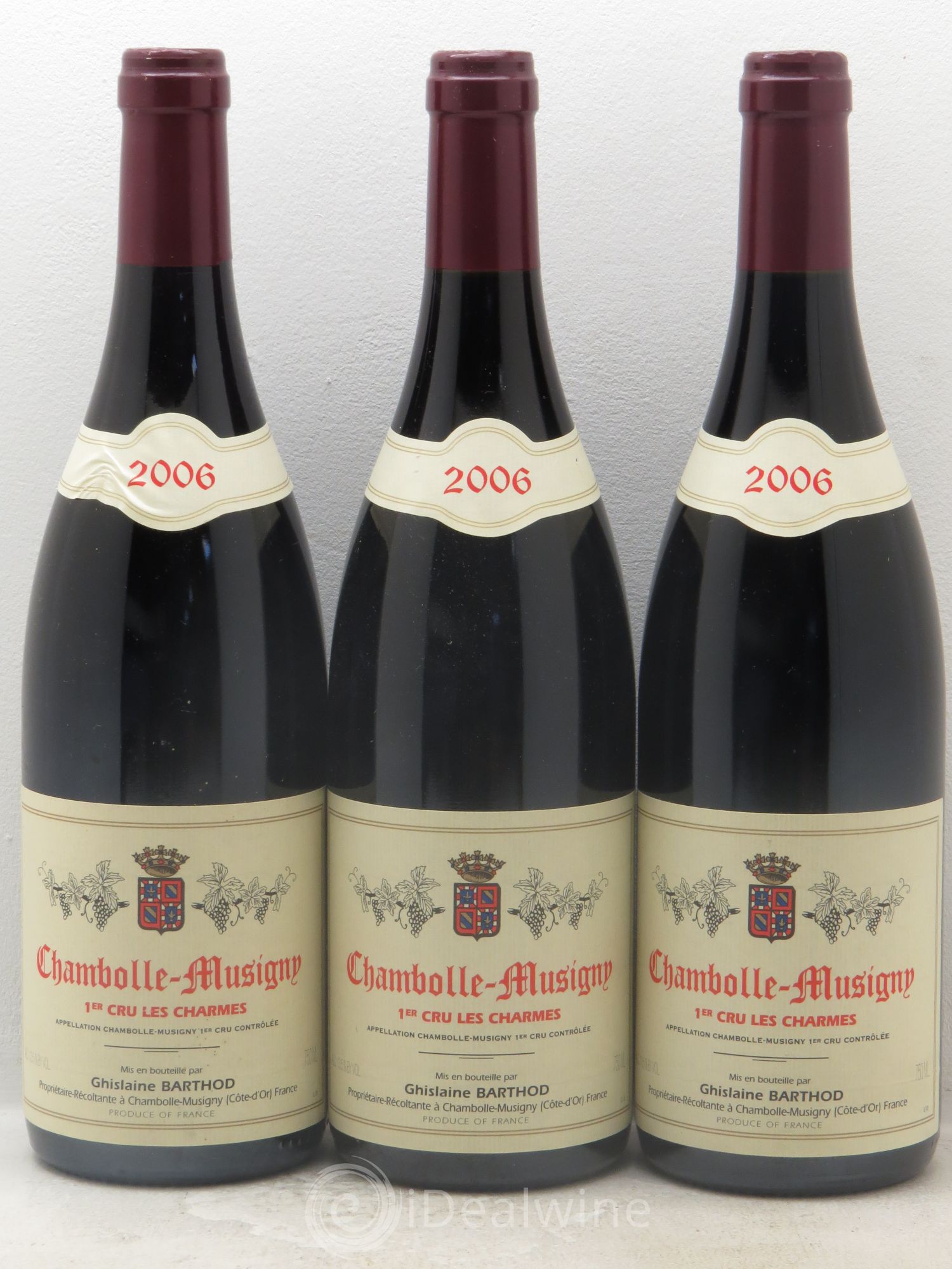 Chambolle-Musigny 1er Cru 2006 - Lot de 3 bouteilles - 0