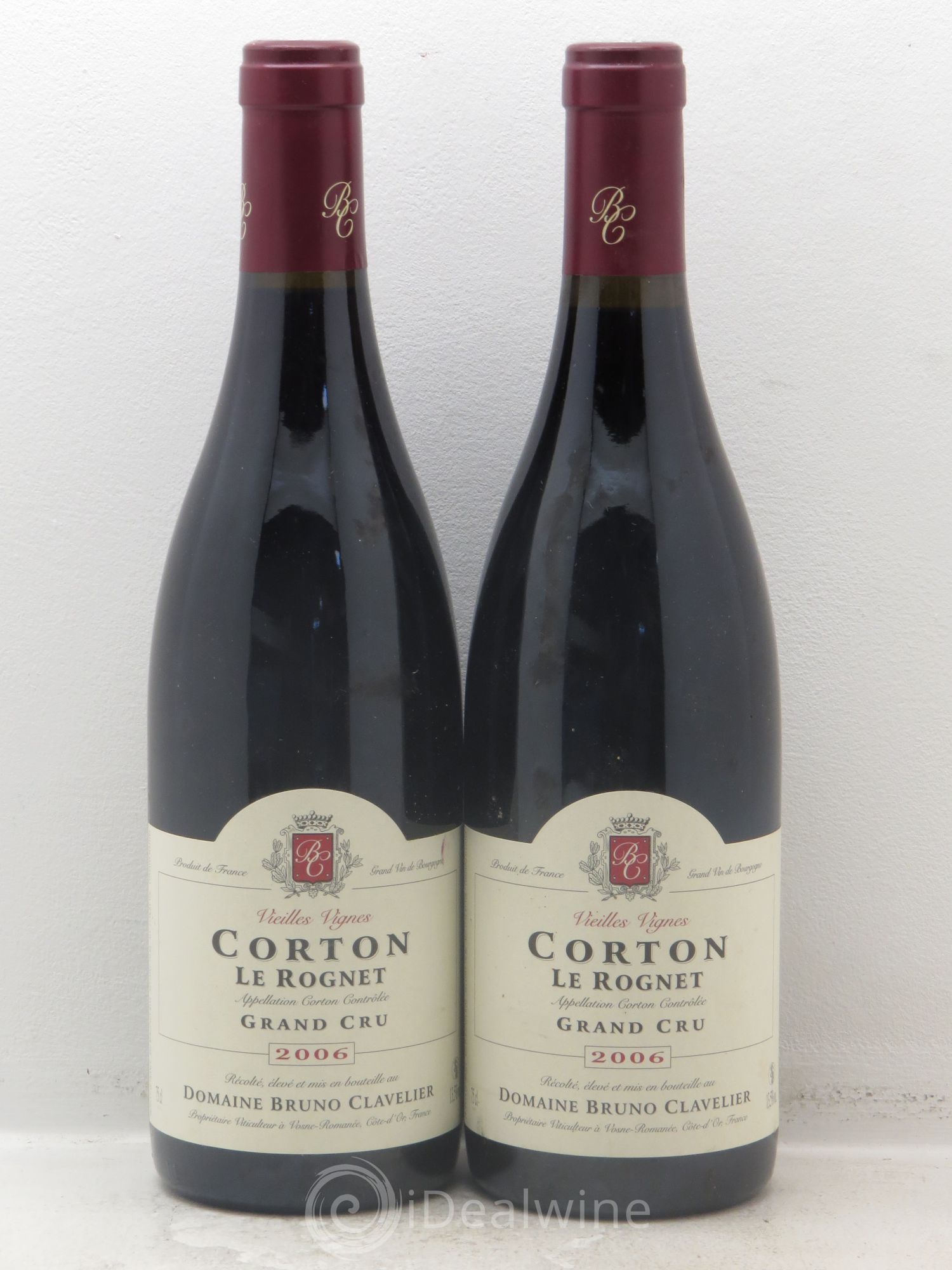 Corton Grand Cru Vieilles Vignes Bruno Clavelier 2006 - Posten von 2 Flaschen - 0