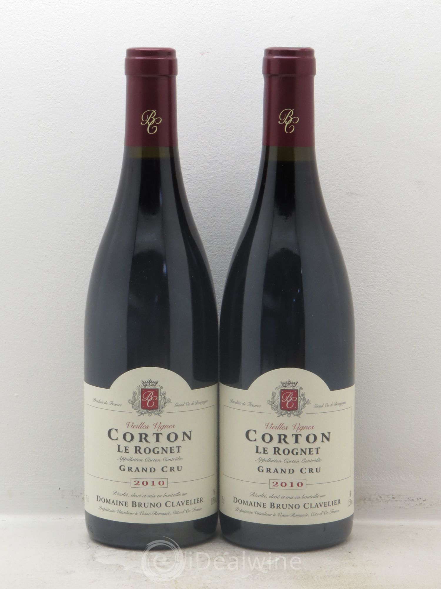 Corton Grand Cru Vieilles Vignes Bruno Clavelier 2010 - Posten von 2 Flaschen - 0