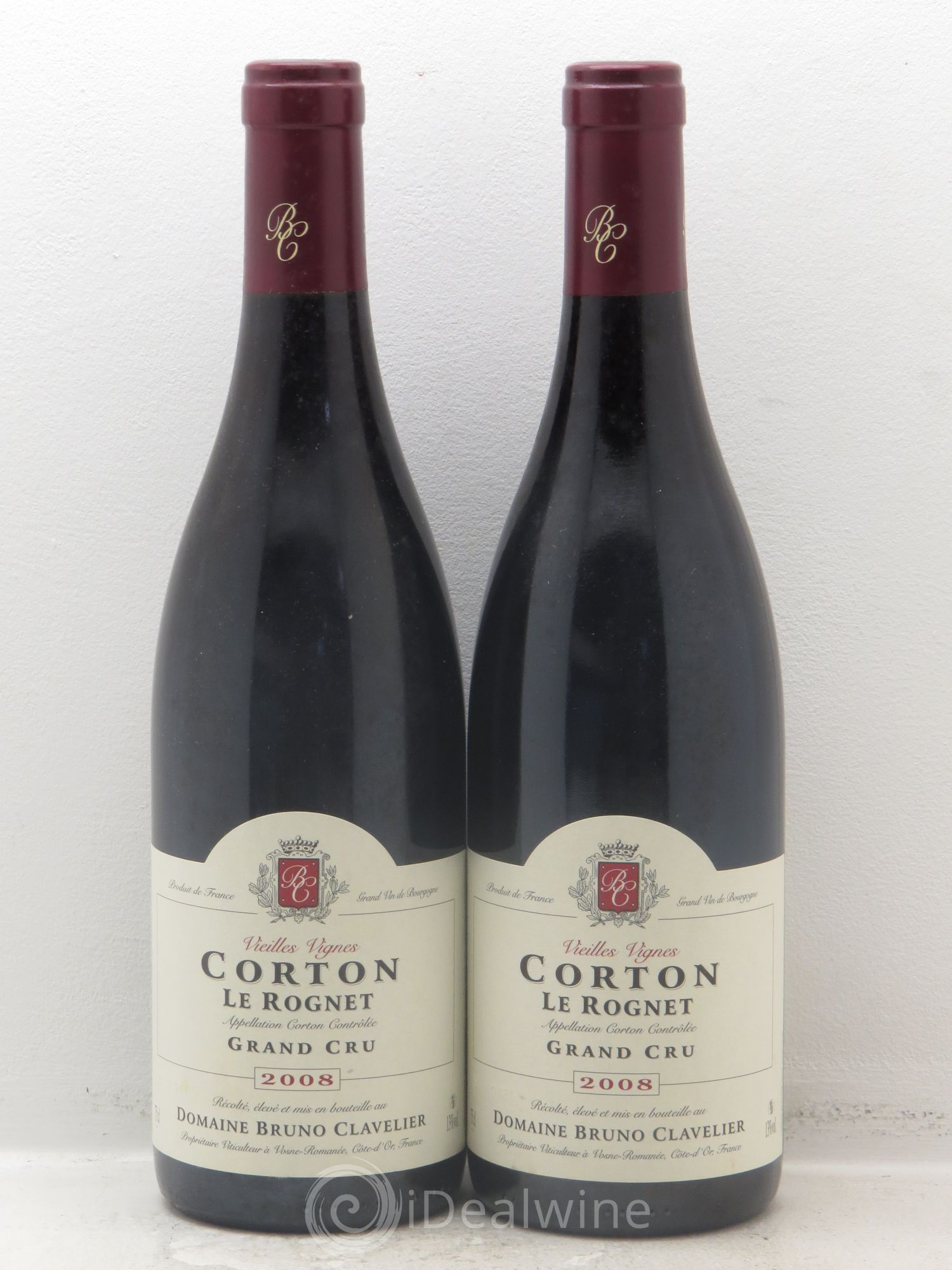 Corton Grand Cru Vieilles Vignes Bruno Clavelier 2008 - Posten von 2 Flaschen - 0