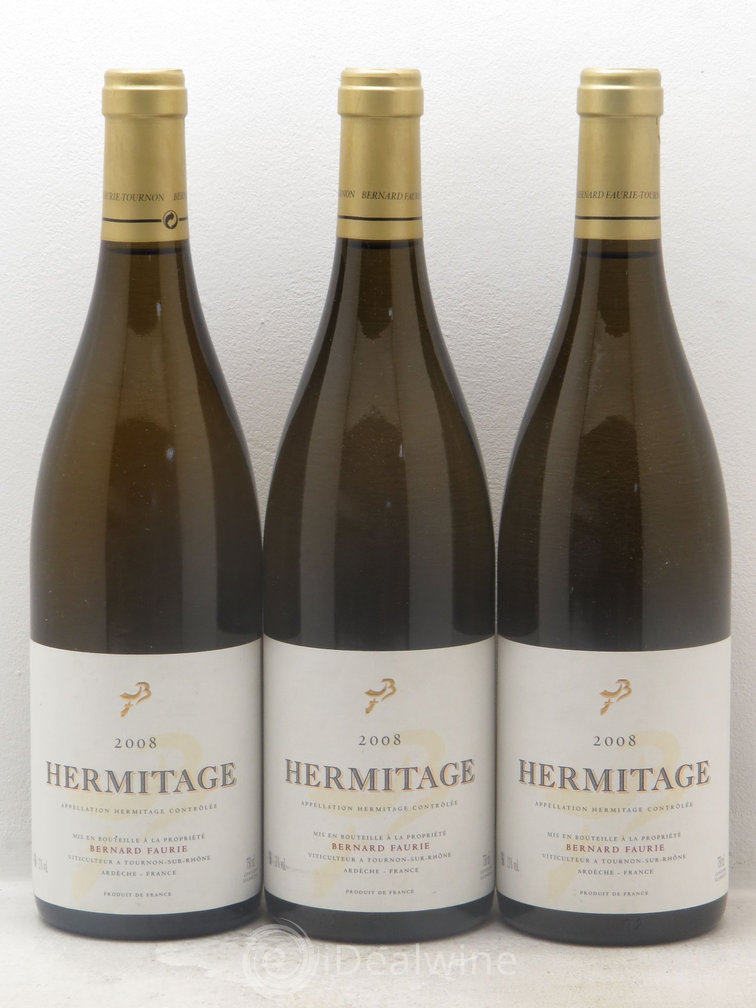 Hermitage Bernard Faurie 2008 - Posten von 3 Flaschen - 0