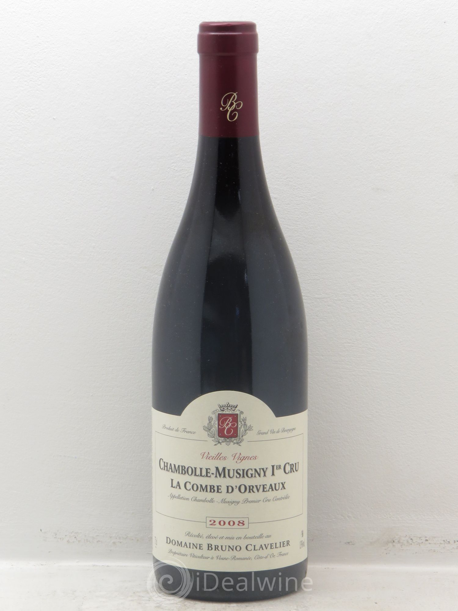 Chambolle-Musigny 1er Cru La Combe d'Orveaux Vieilles Vignes Bruno Clavelier 2008 - Lot de 1 bouteille - 0