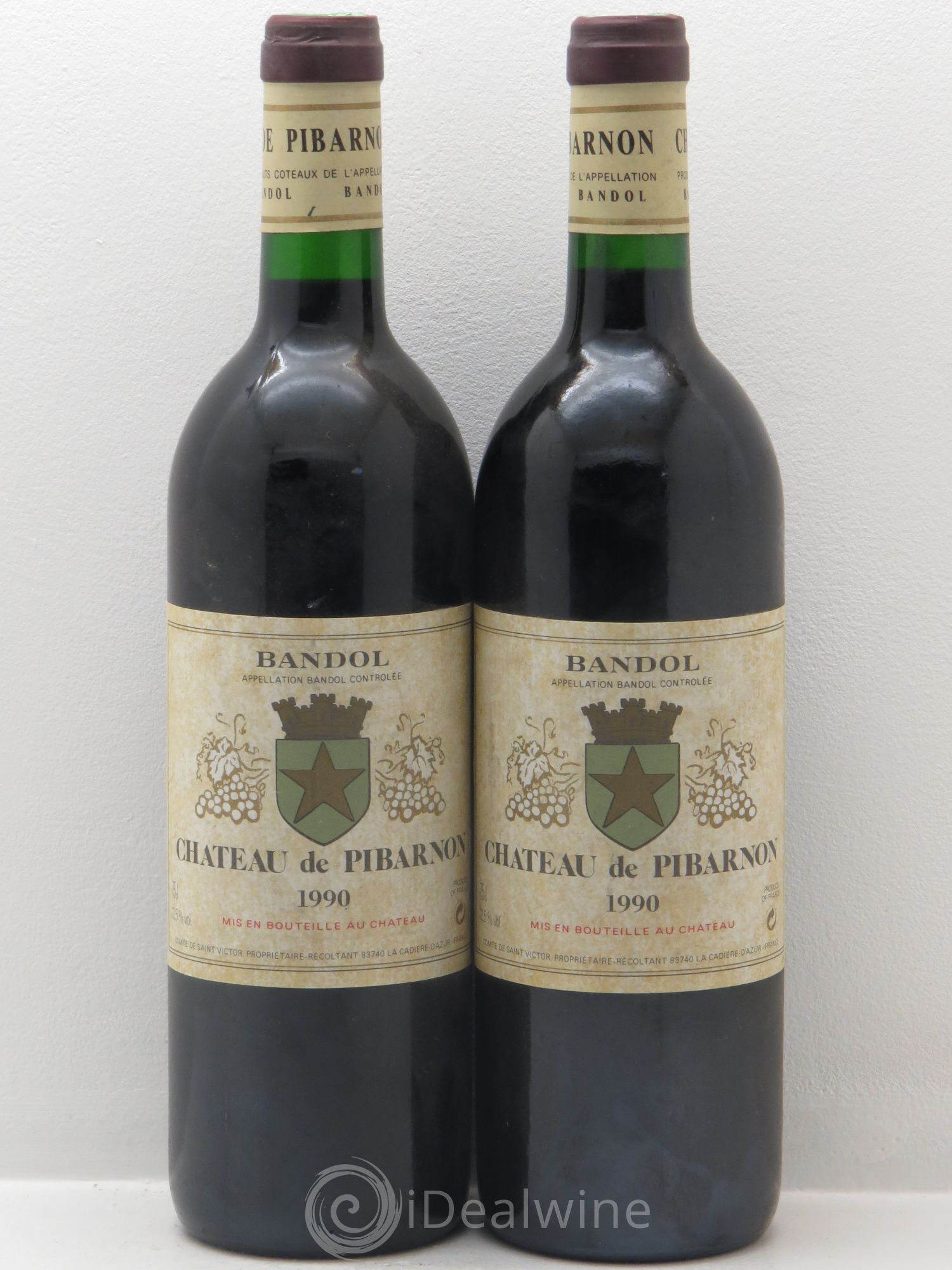 Bandol Château de Pibarnon Comte de Saint-Victor 1990 - Lot de 2 bouteilles - 0