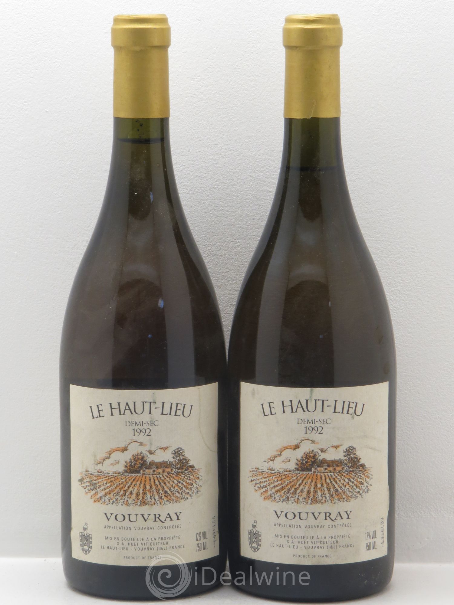Vouvray Le Haut-Lieu Demi-Sec Domaine Huet 1992 - Lot de 2 bouteilles - 0