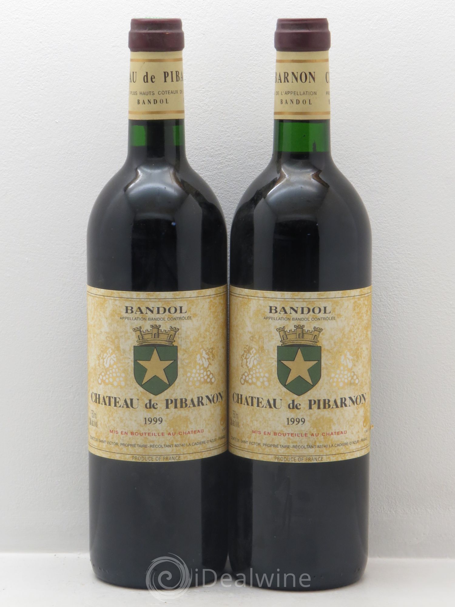Bandol Château de Pibarnon Comte de Saint-Victor 1999 - Lot de 2 bouteilles - 0