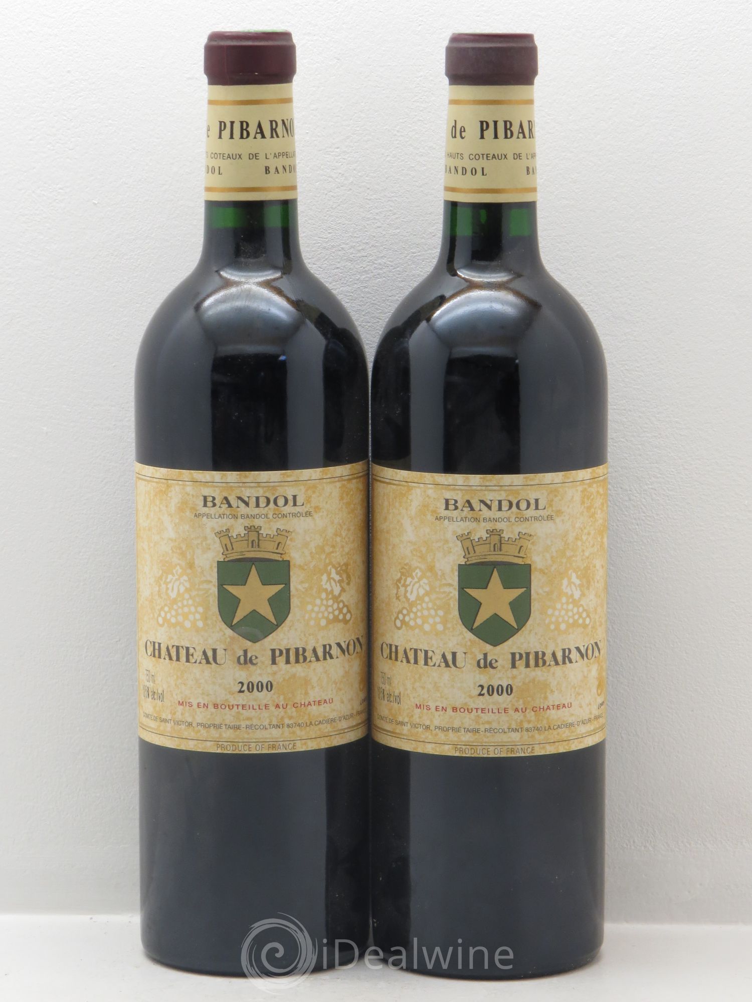 Bandol Château de Pibarnon Comte de Saint-Victor 2000 - Lot de 2 bouteilles - 0