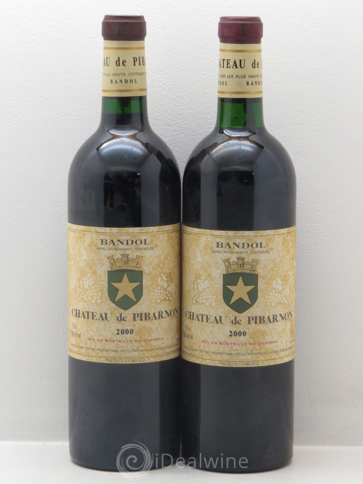 Bandol Château de Pibarnon Comte de Saint-Victor 2000 - Lot de 2 bouteilles - 0