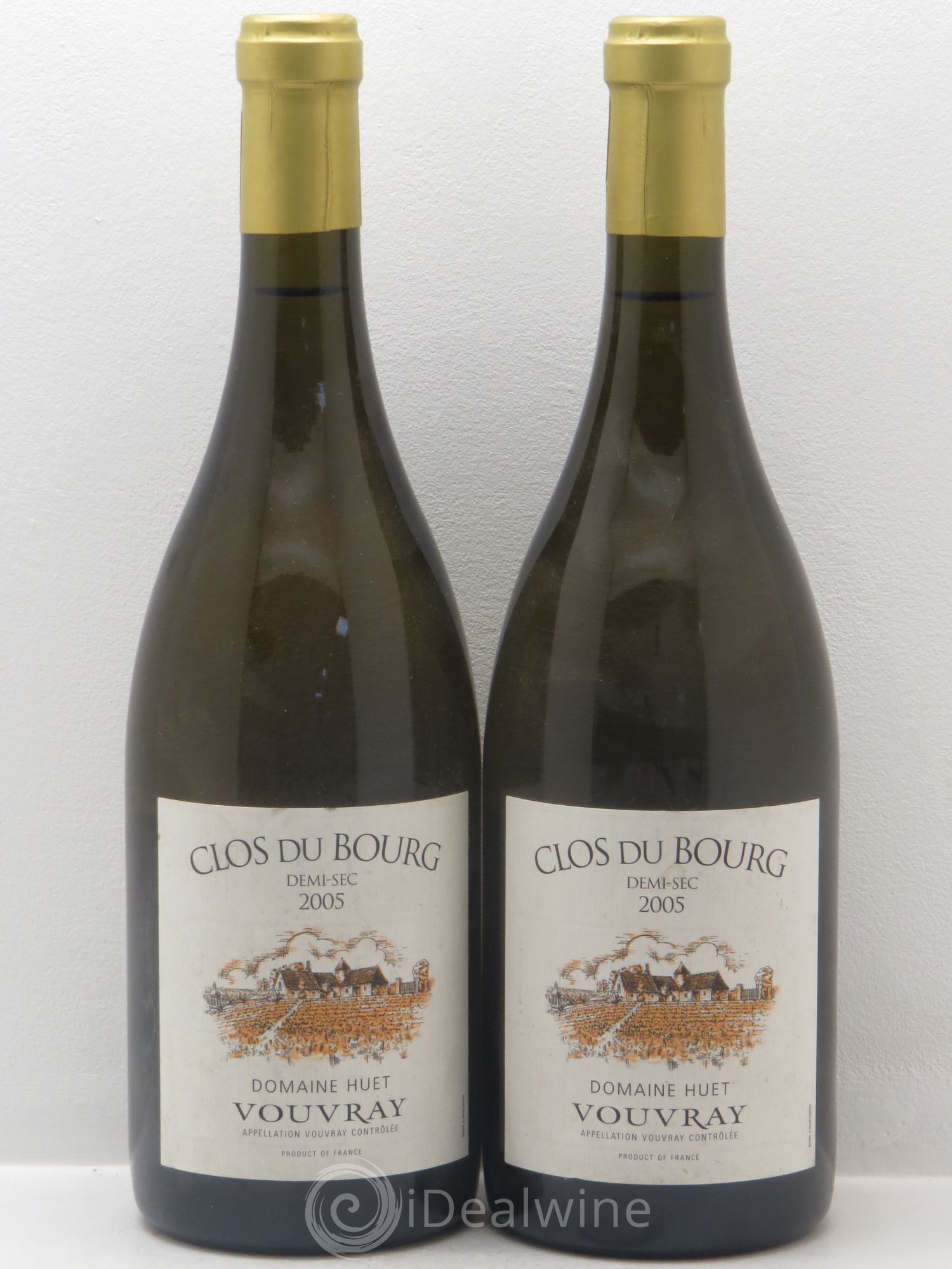 Vouvray Clos du Bourg Demi-Sec Domaine Huet 2005 - Lot de 2 bouteilles - 0