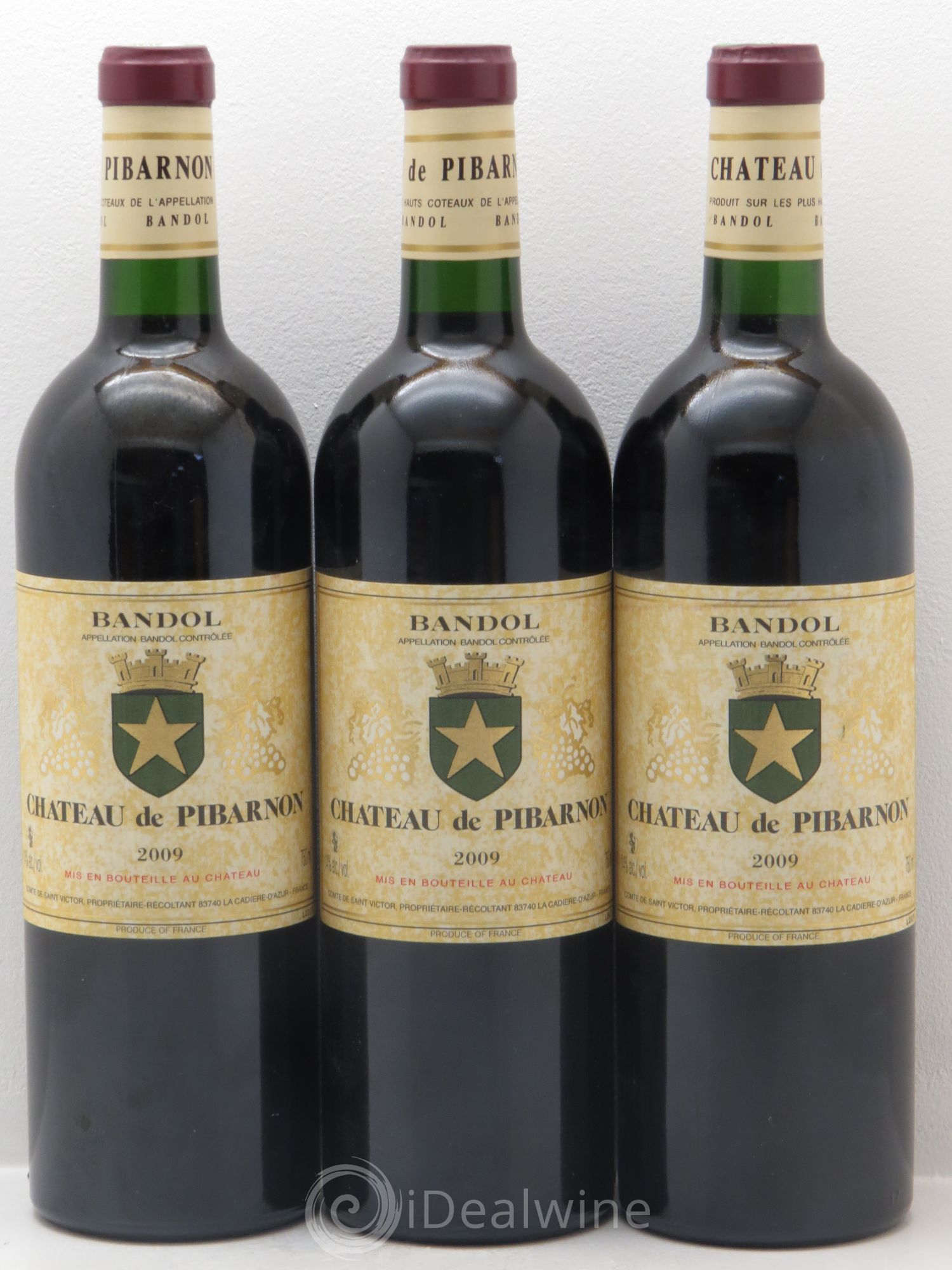 Bandol Château de Pibarnon Comte de Saint-Victor 2009 - Lot de 3 bouteilles - 0