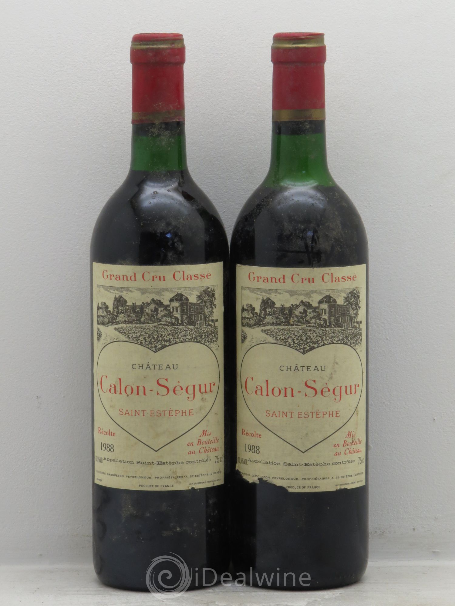 Château Calon Ségur 3ème Grand Cru Classé 1988 - Lot de 2 bouteilles - 0