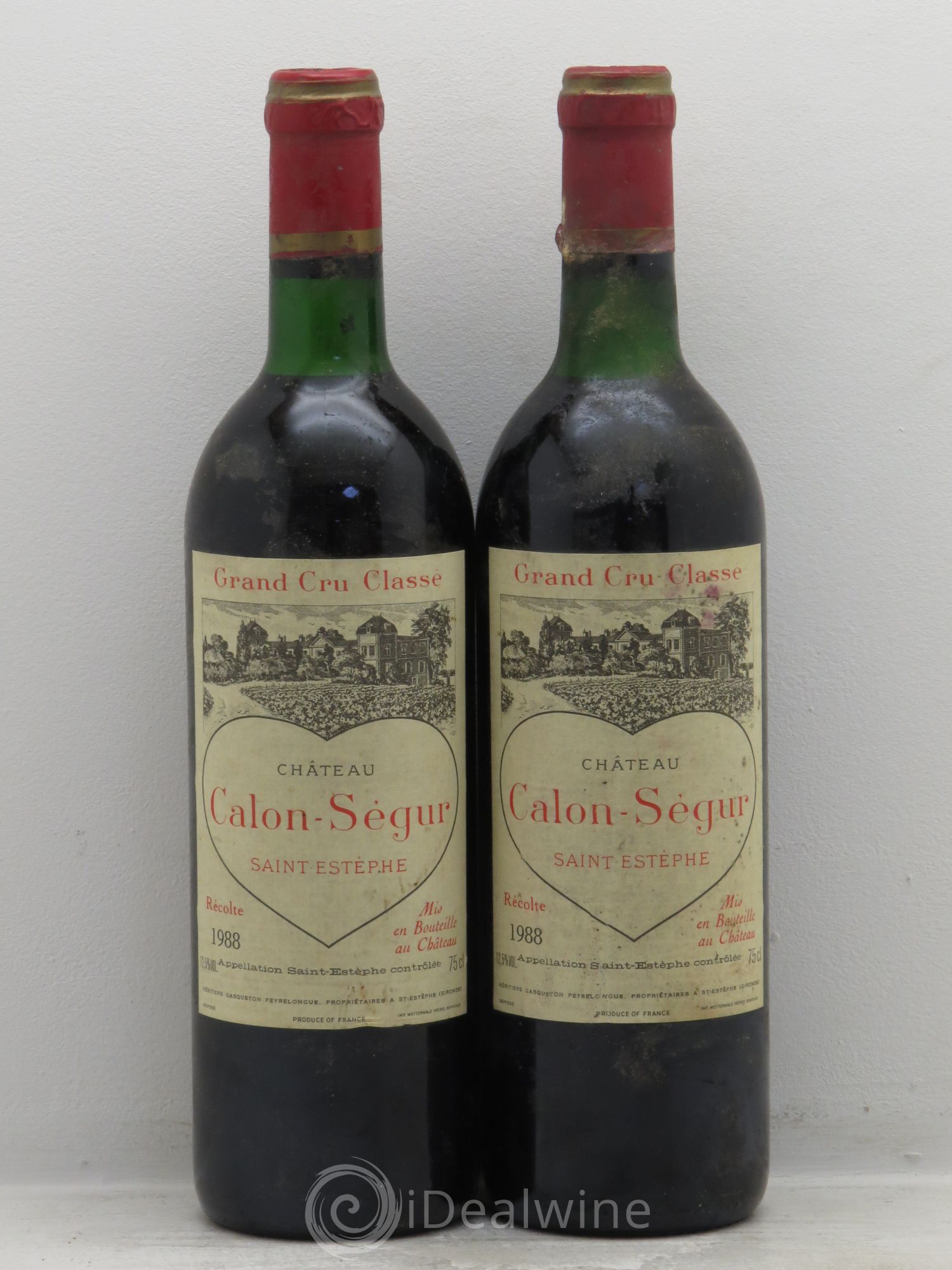 Château Calon Ségur 3ème Grand Cru Classé 1988 - Lot de 2 bouteilles - 0