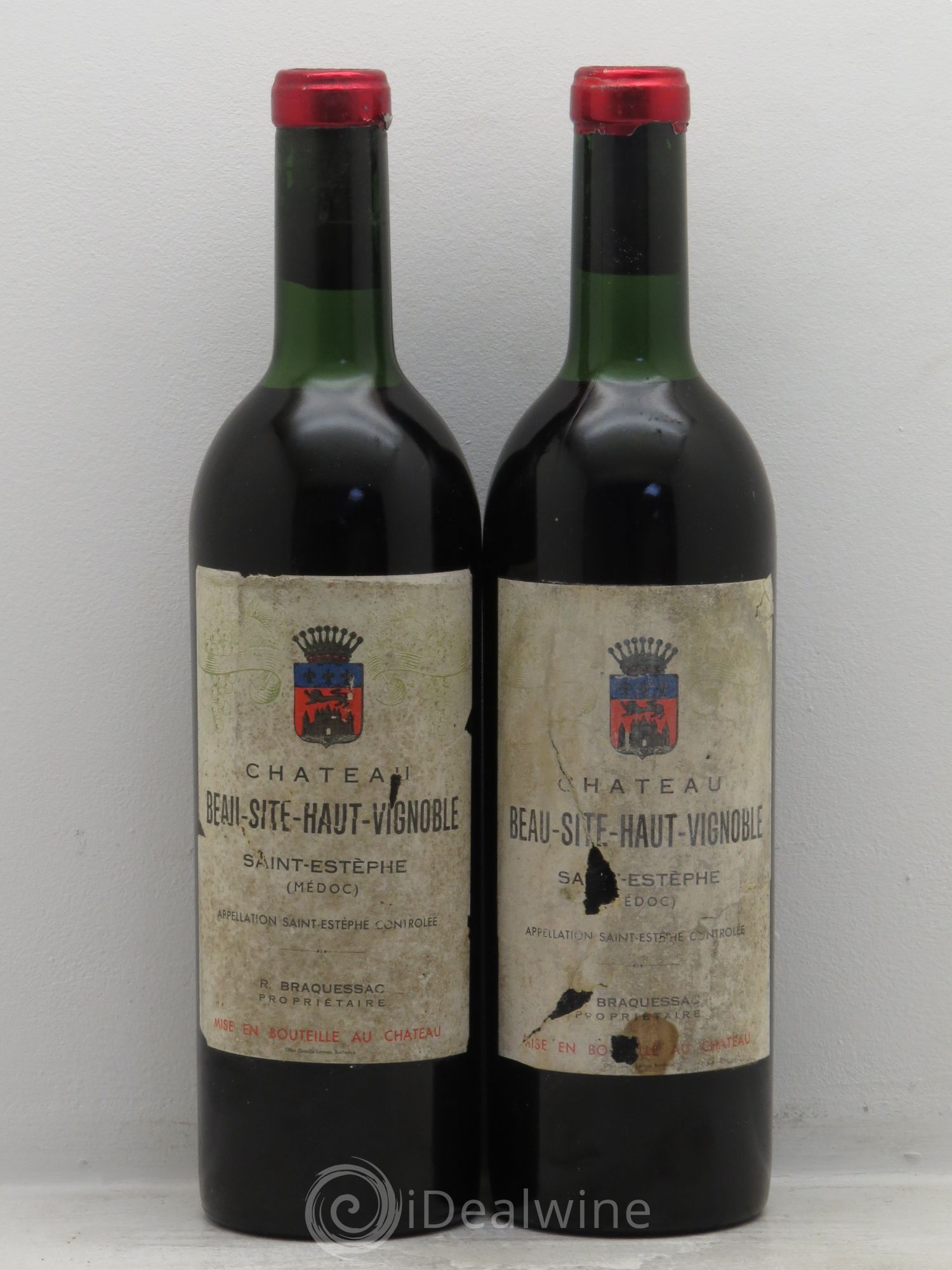 Château Beau Site Haut Vignoble Cru Bourgeois 1959 - Lot de 2 bouteilles - 0