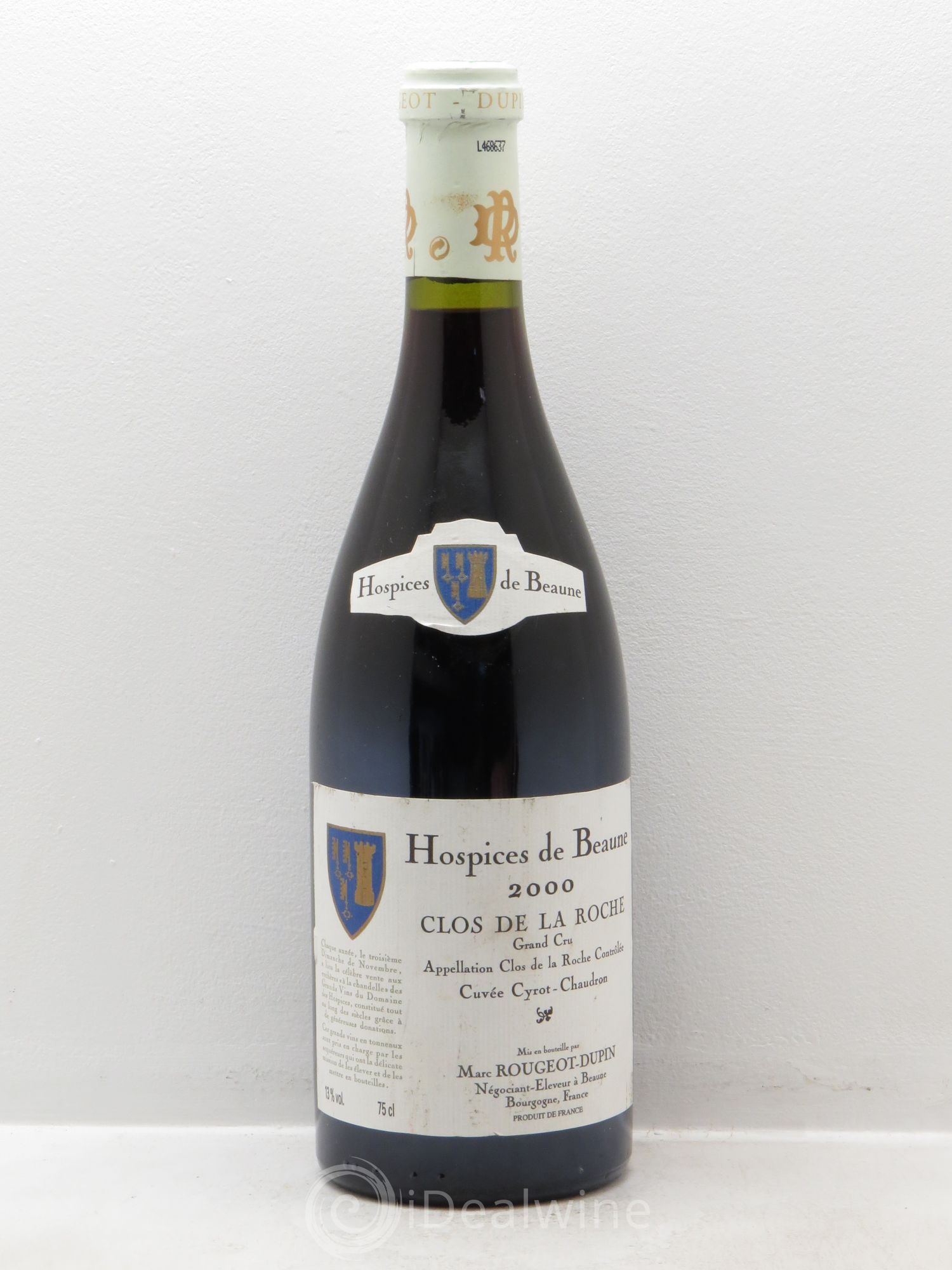Clos de la Roche Grand Cru Rougeot-Dupin 2000 - Lot de 1 bouteille - 0