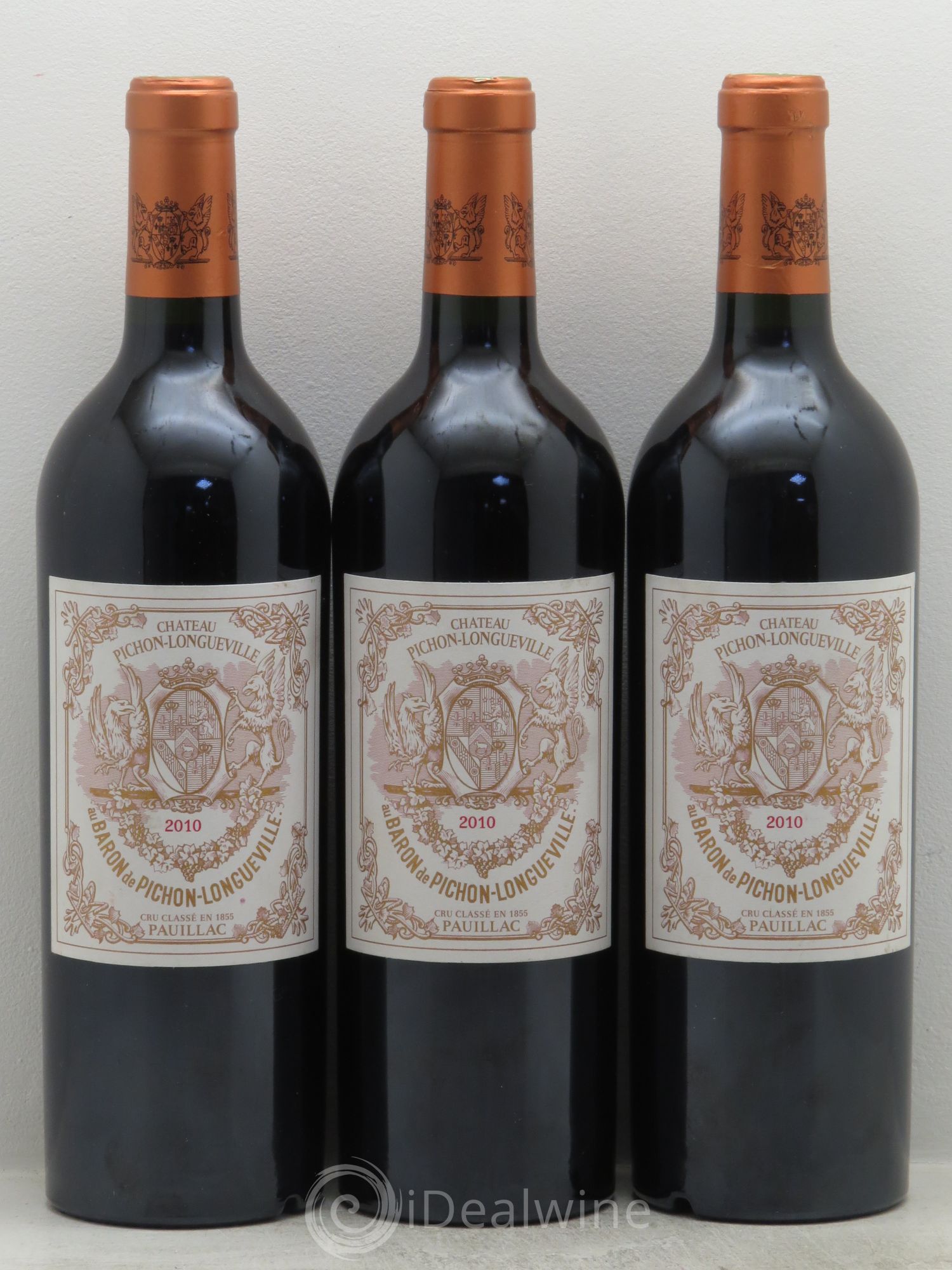 Pichon Longueville Baron 2ème Grand Cru Classé 2010 - Lot de 3 bouteilles - 0