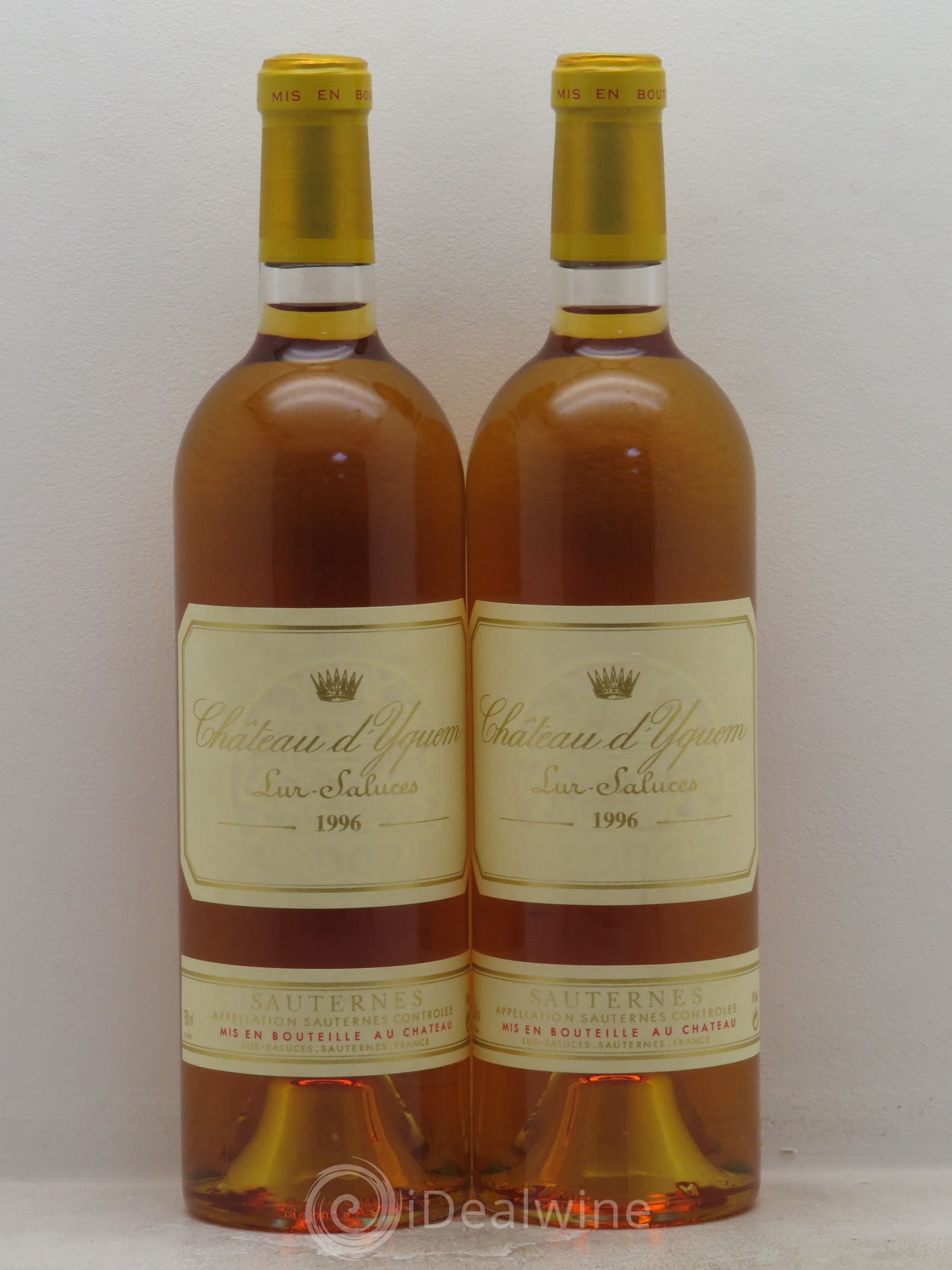 Château d' Yquem 1er Cru Classé Supérieur 1996 - Lotto di 2 bottiglie - 0